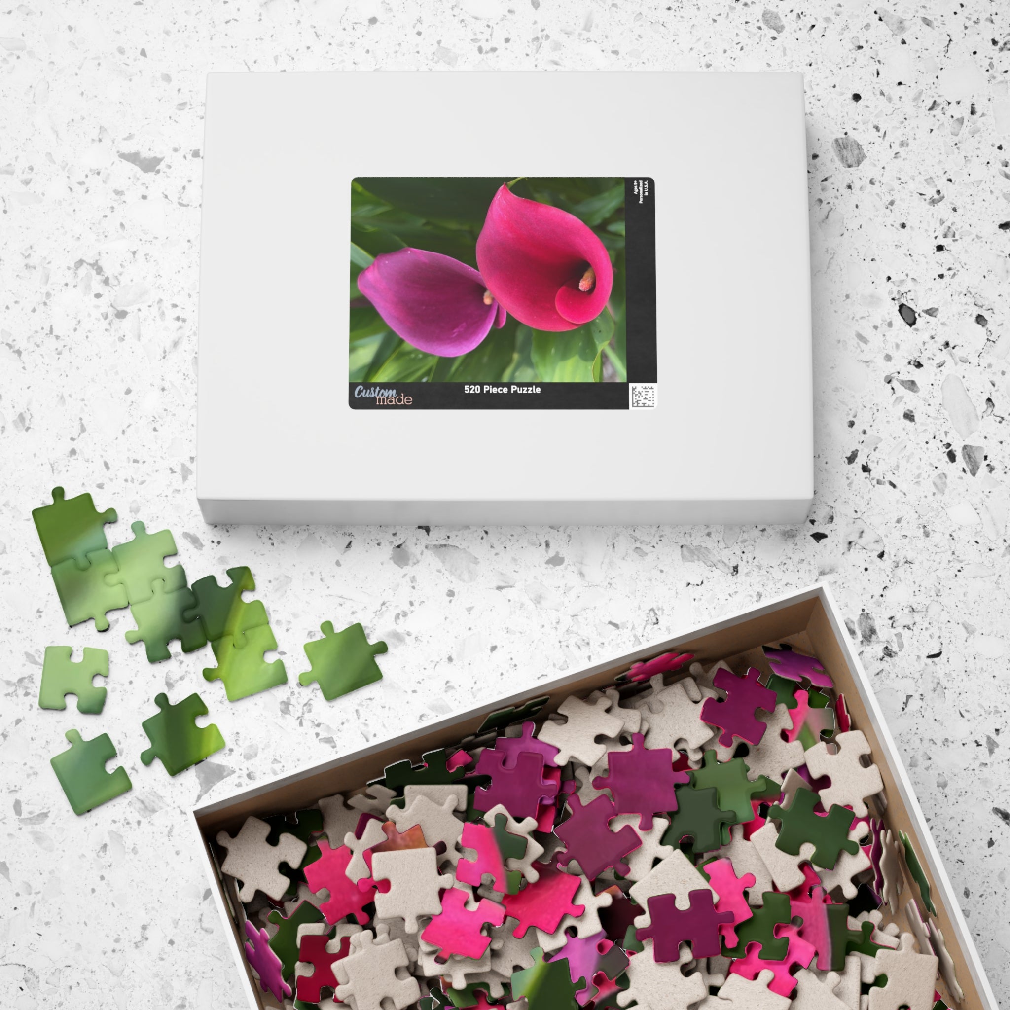 Two Pink Calla Lilies Jigsaw Puzzle