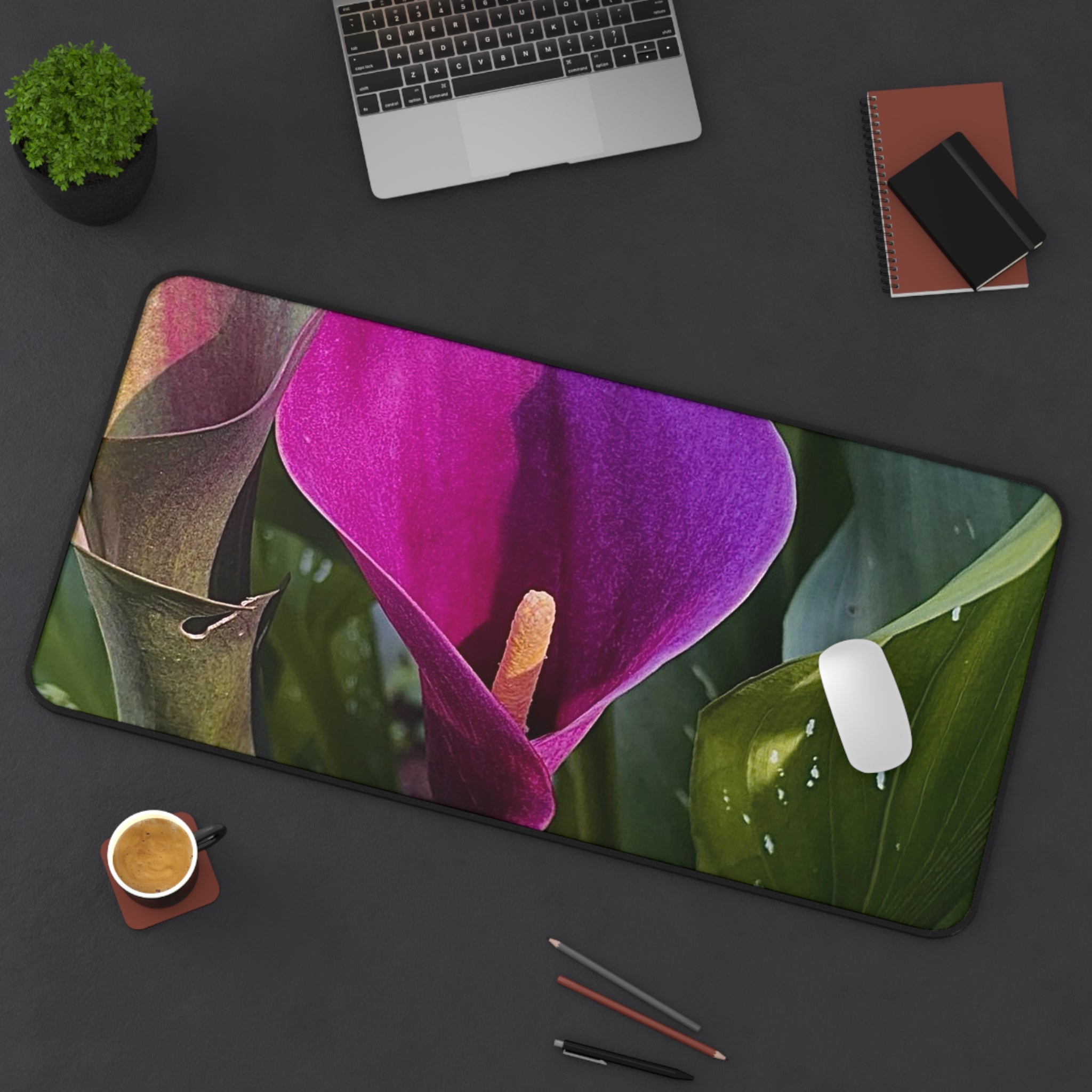 Purple Calla Lily Desk Mat