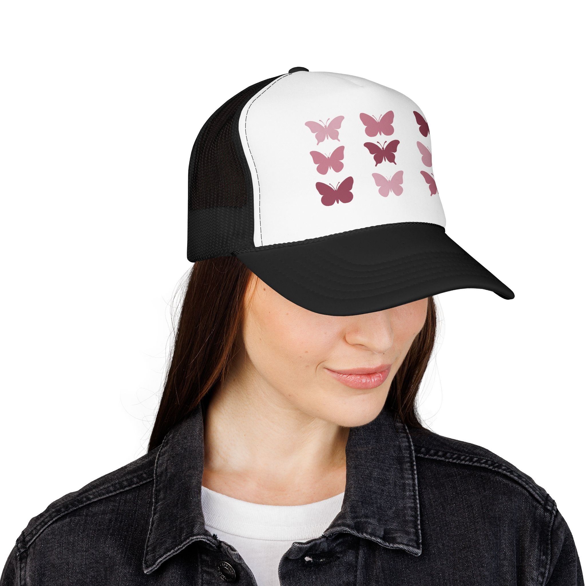 Butterfly Grid Trucker Hat- Solid