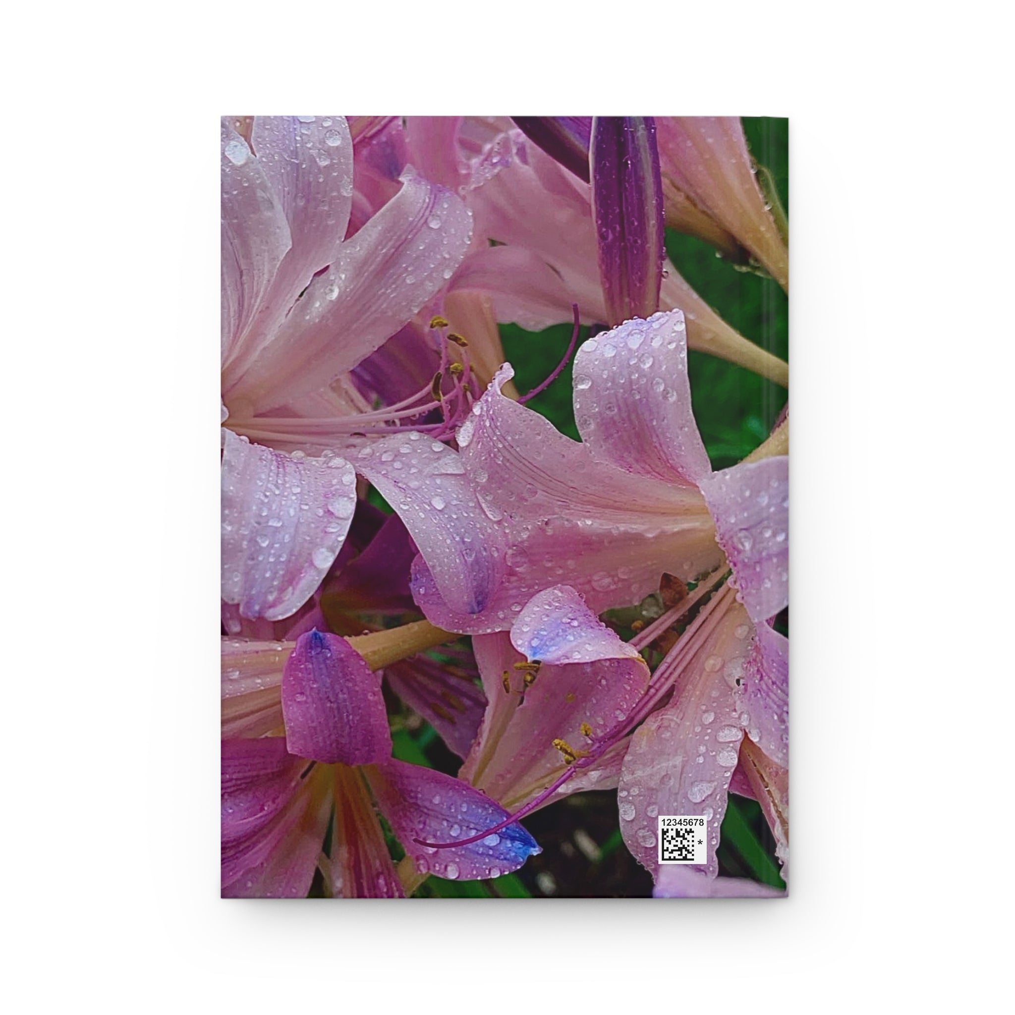 Rainy Pink Lilies Hardcover Journal