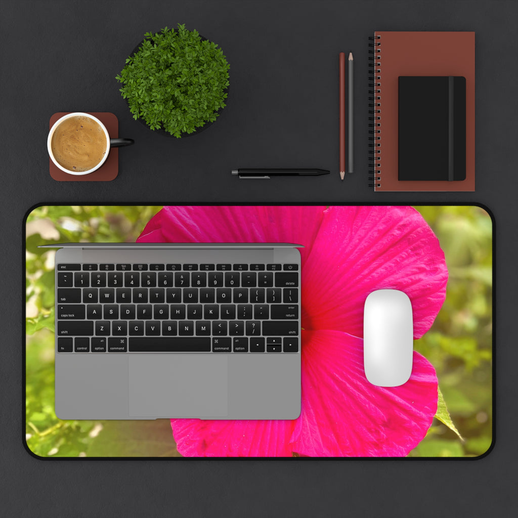 Hot Pink Hibiscus Desk Mat