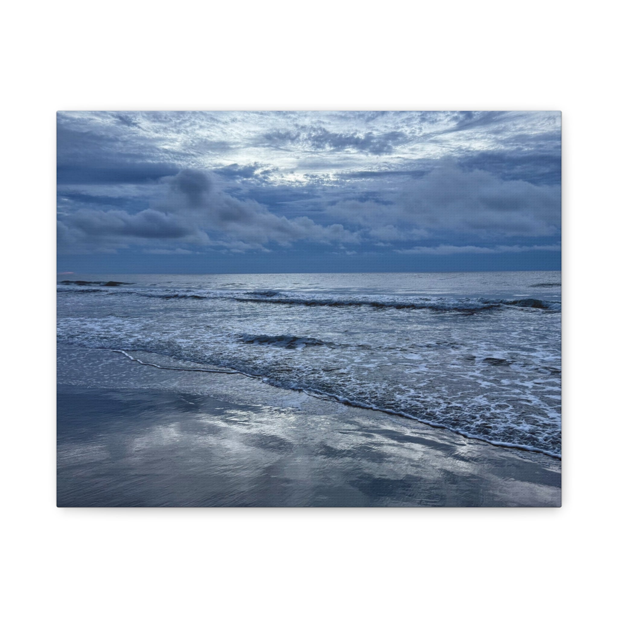 Cloudy Beach Canvas Print