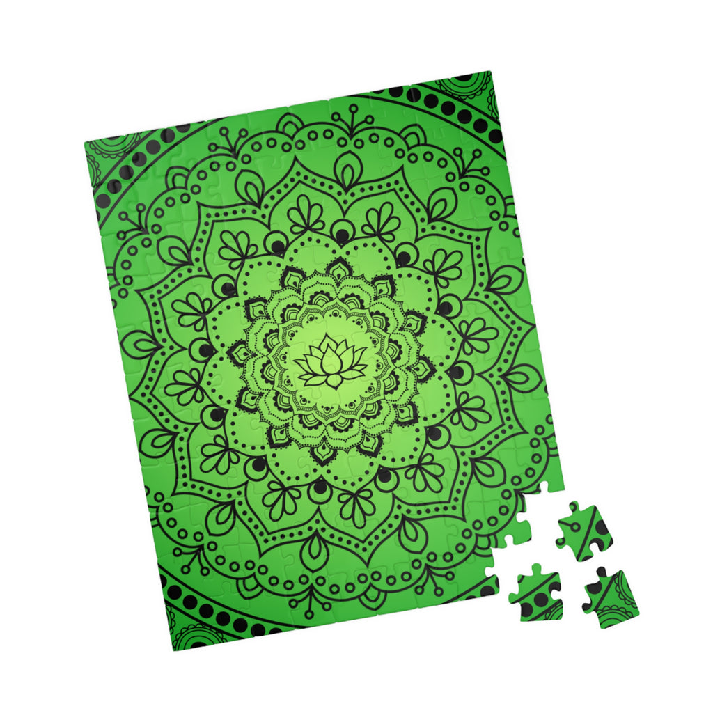Green Mandala Jigsaw Puzzle