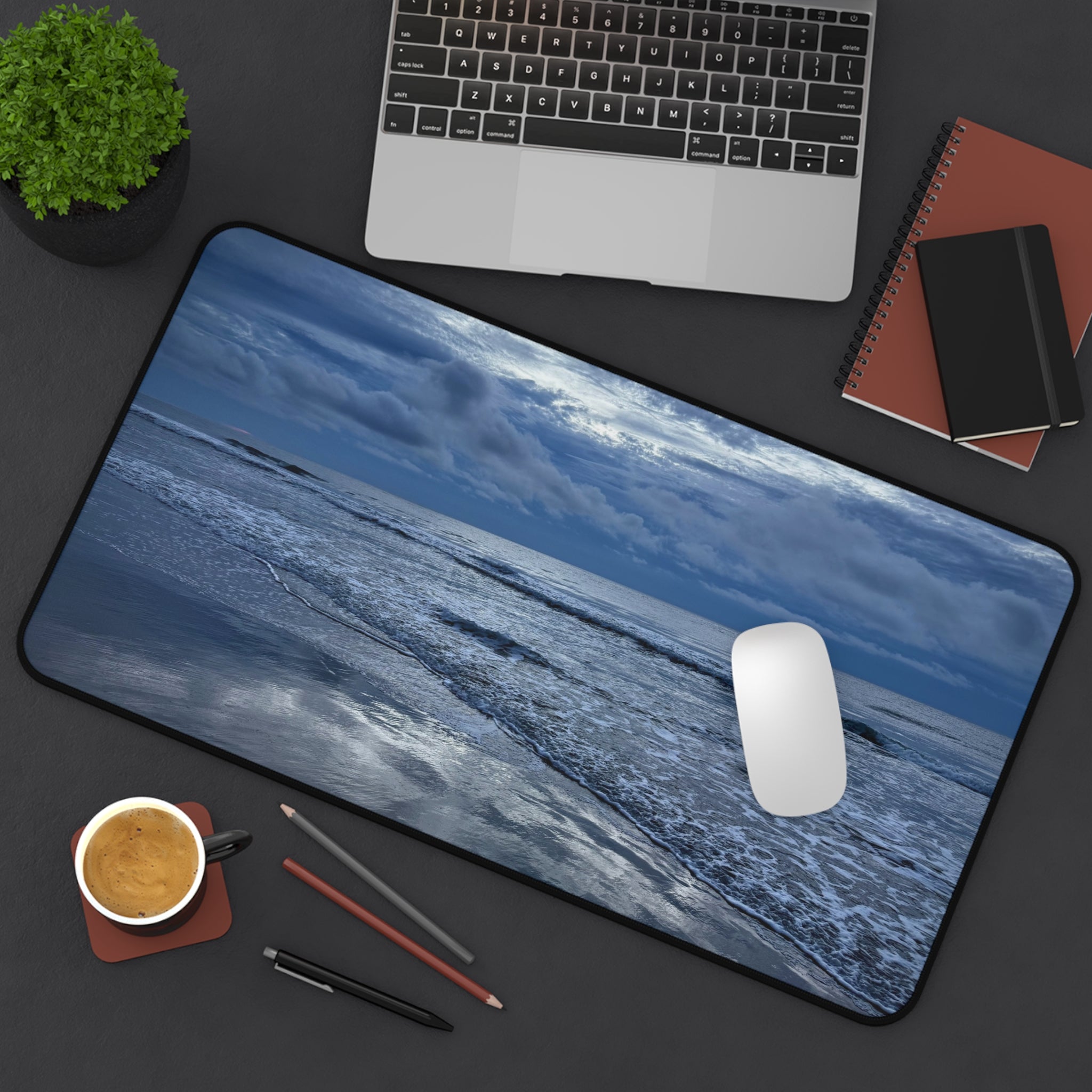 Cloudy Beach Desk Mat