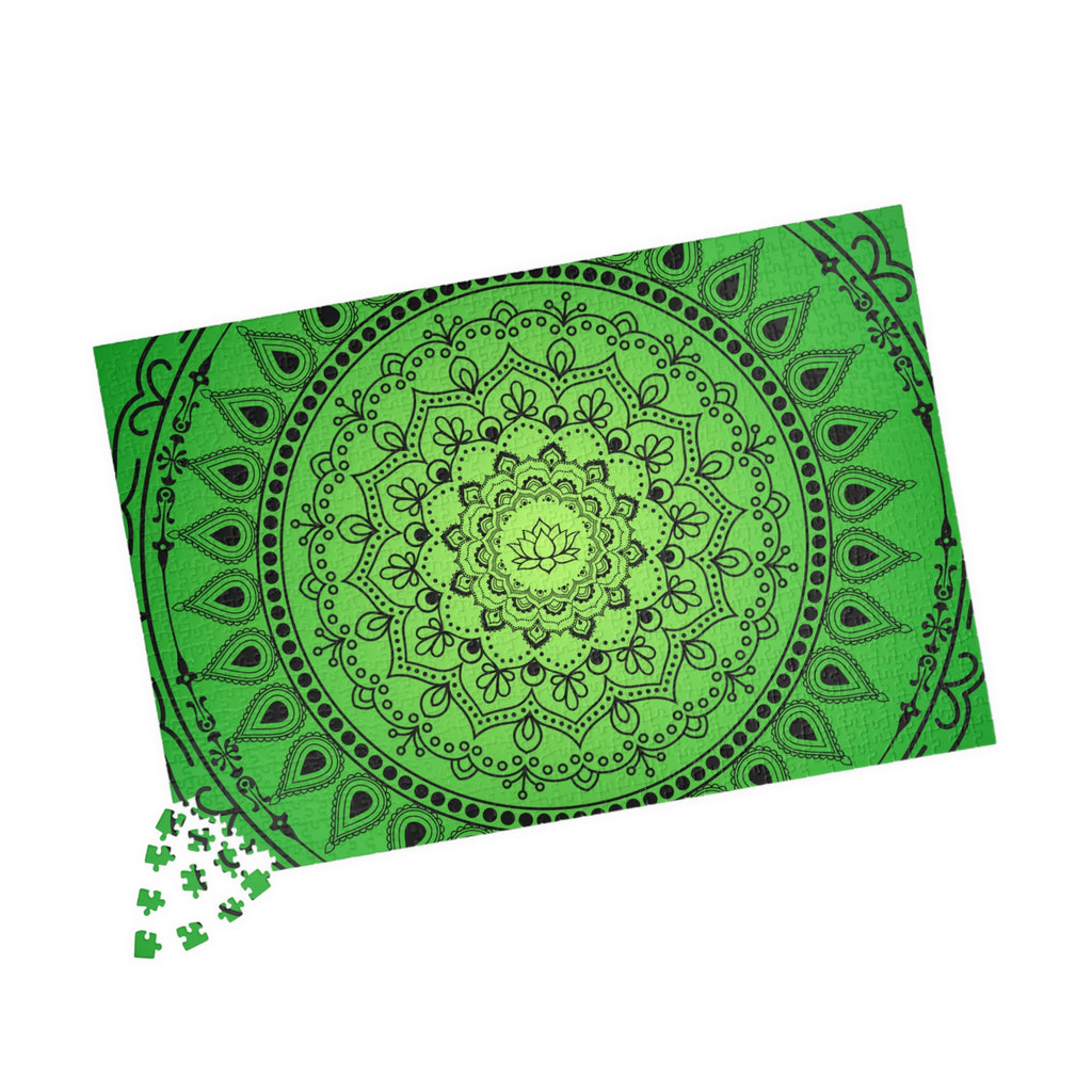 Green Mandala Jigsaw Puzzle