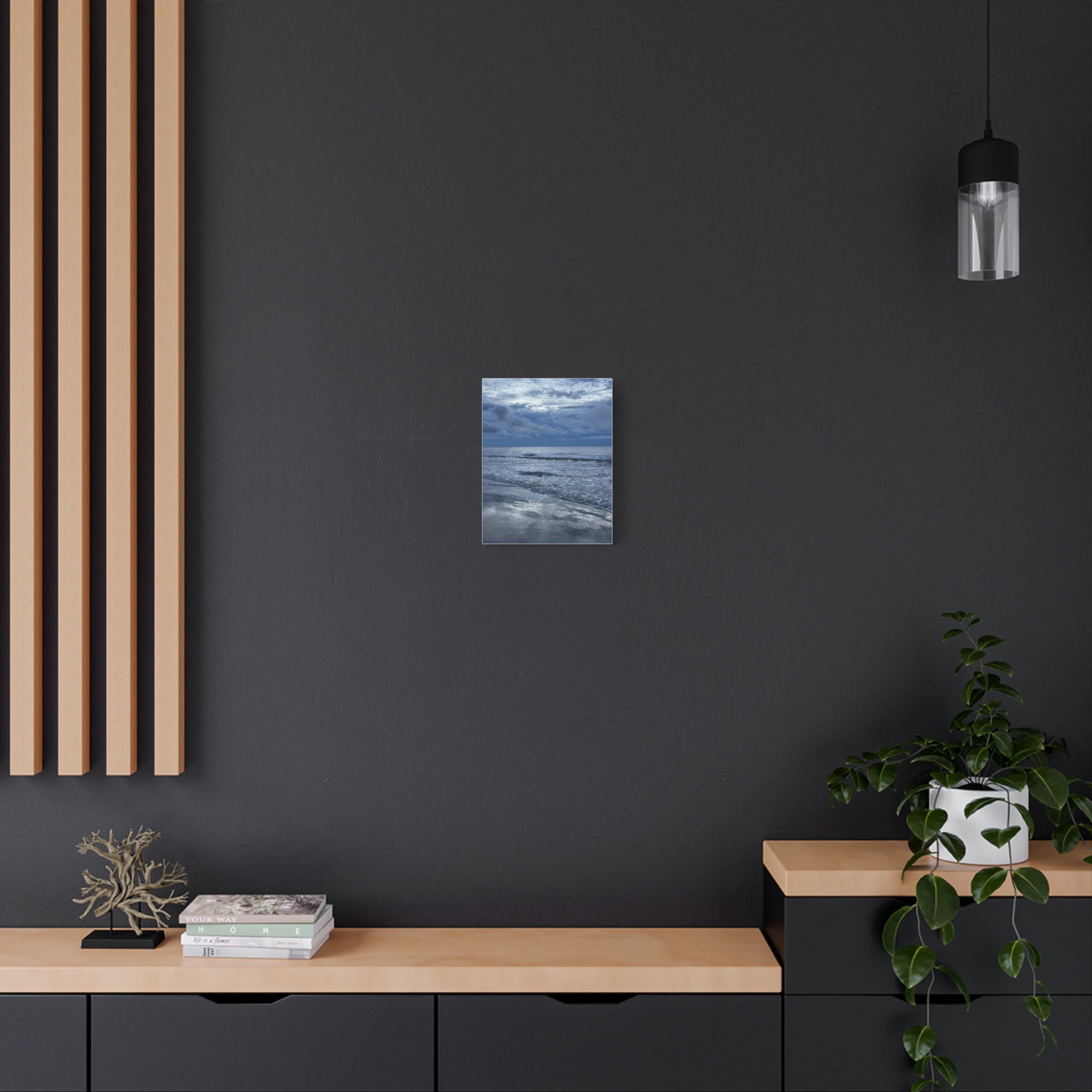 Cloudy Beach Canvas Print