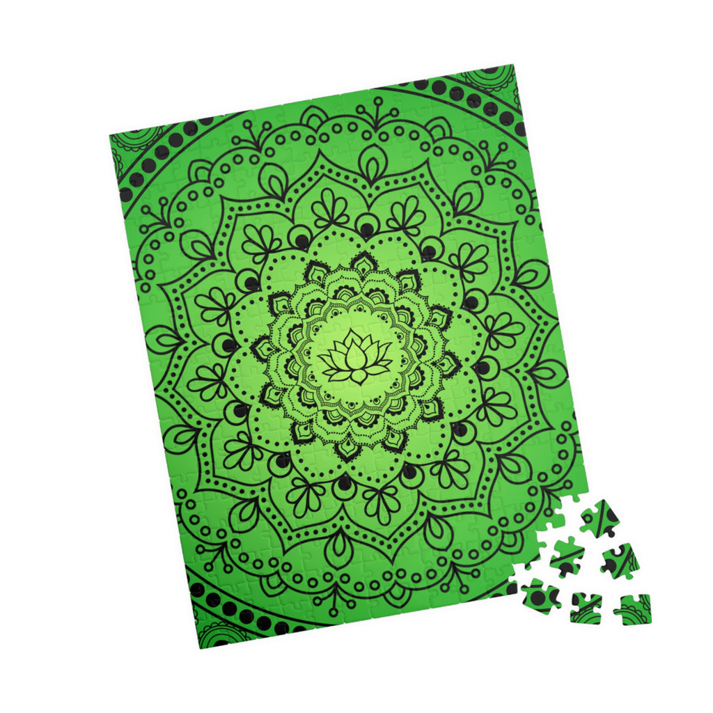Green Mandala Jigsaw Puzzle