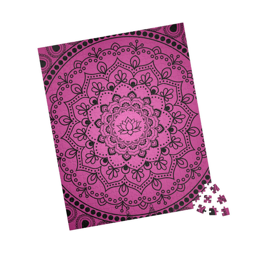 Pink Mandala Lotus Jigsaw Puzzle