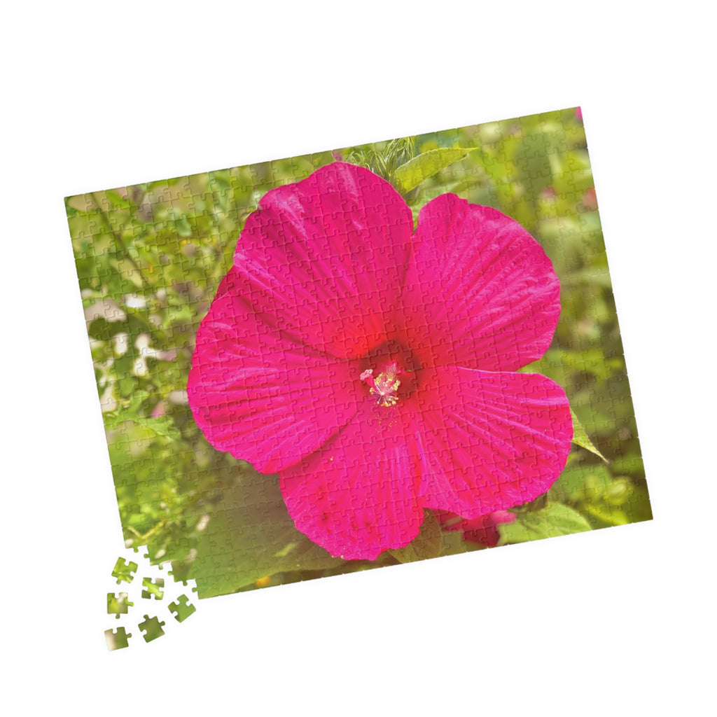 Hot Pink Hibiscus Jigsaw Puzzle