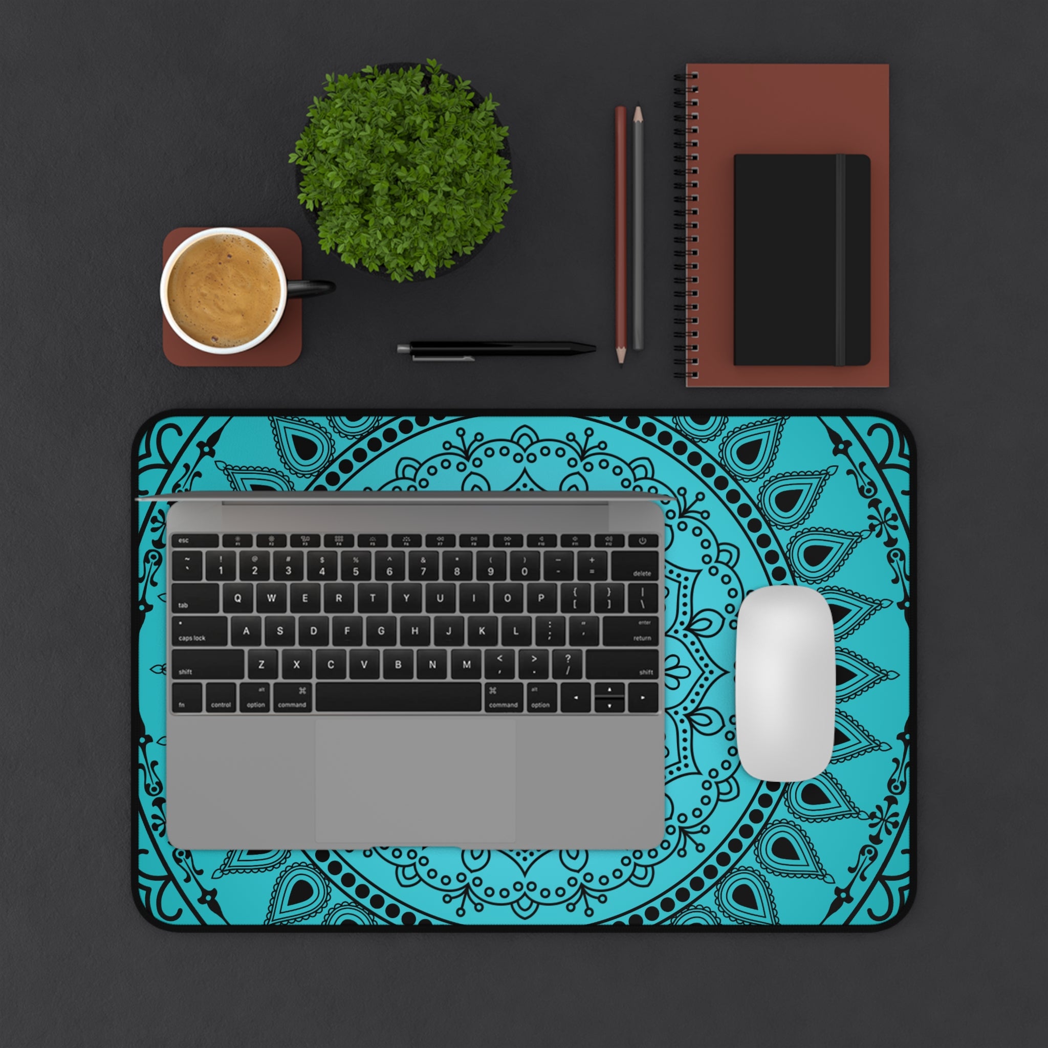Blue Mandala Desk Mat
