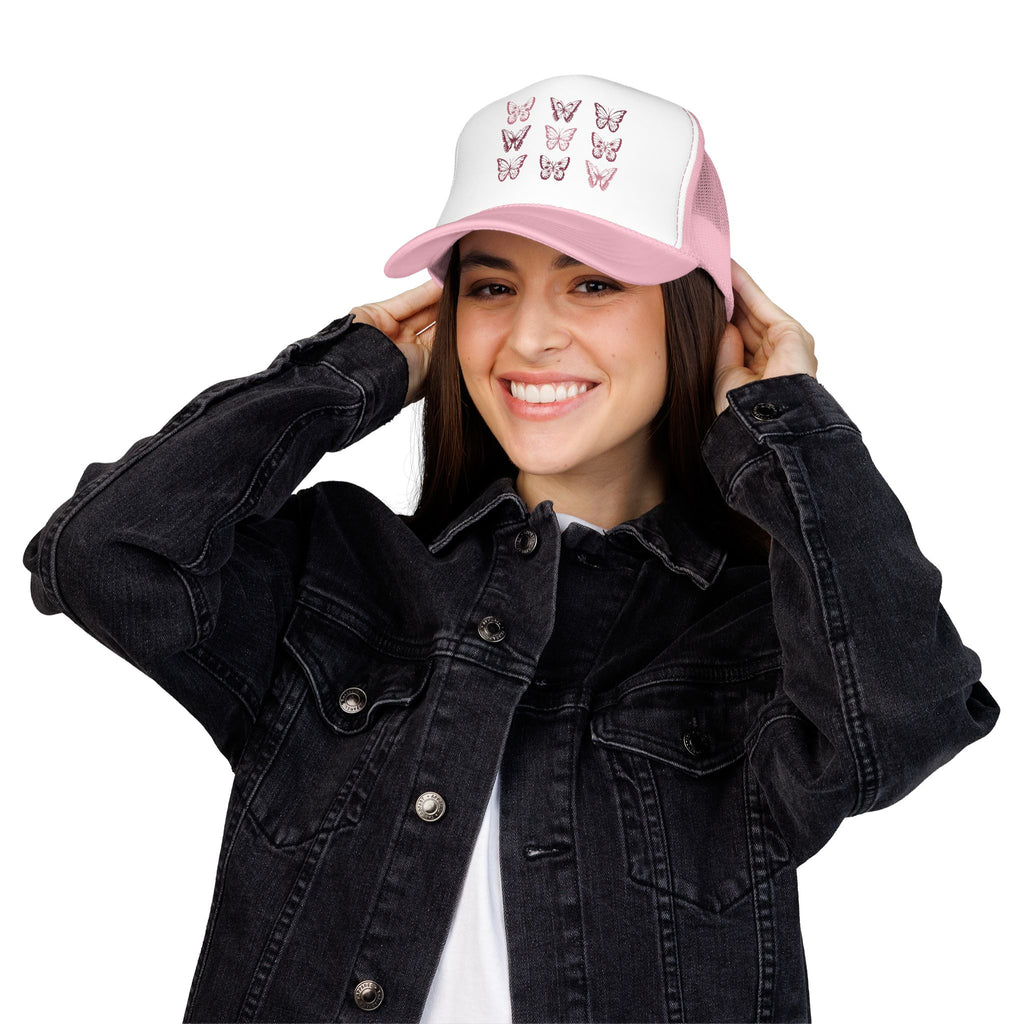 Butterfly Grid Trucker Hat