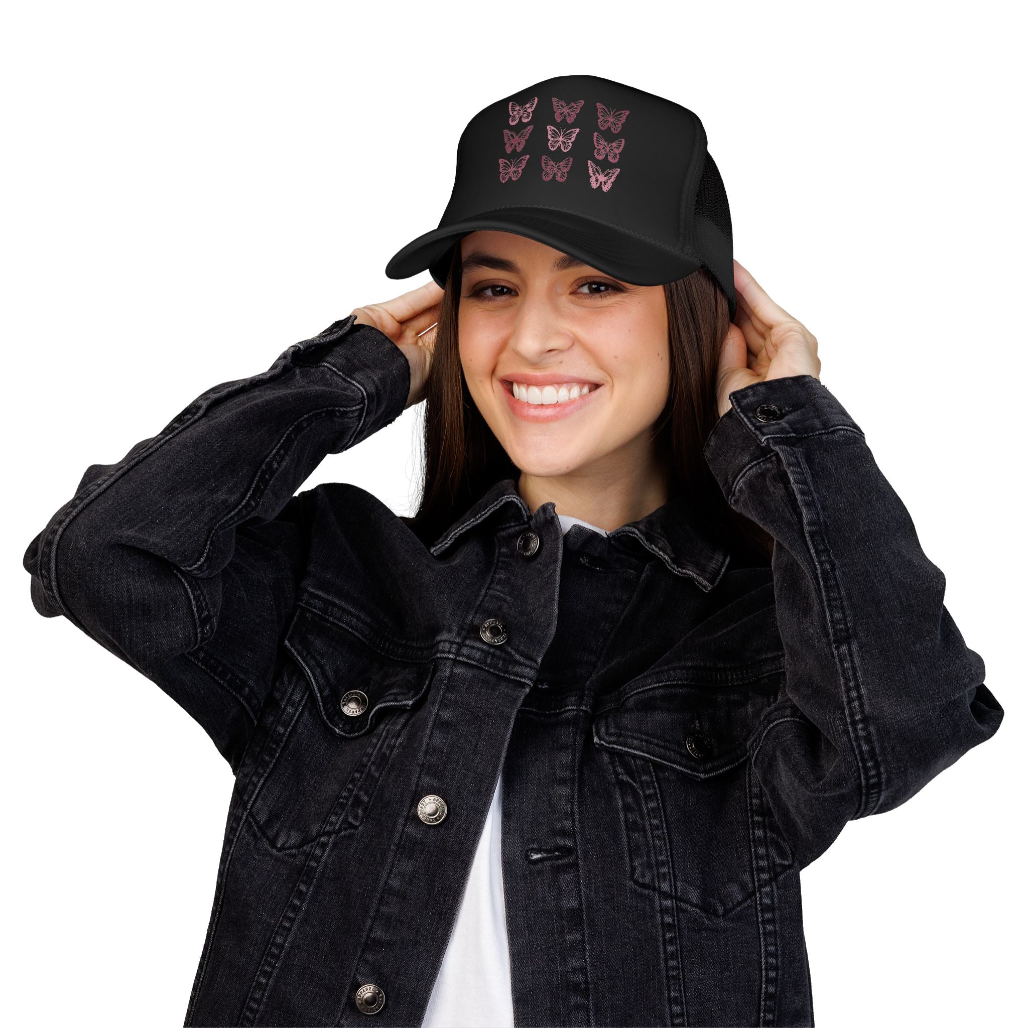 Butterfly Grid Trucker Hat