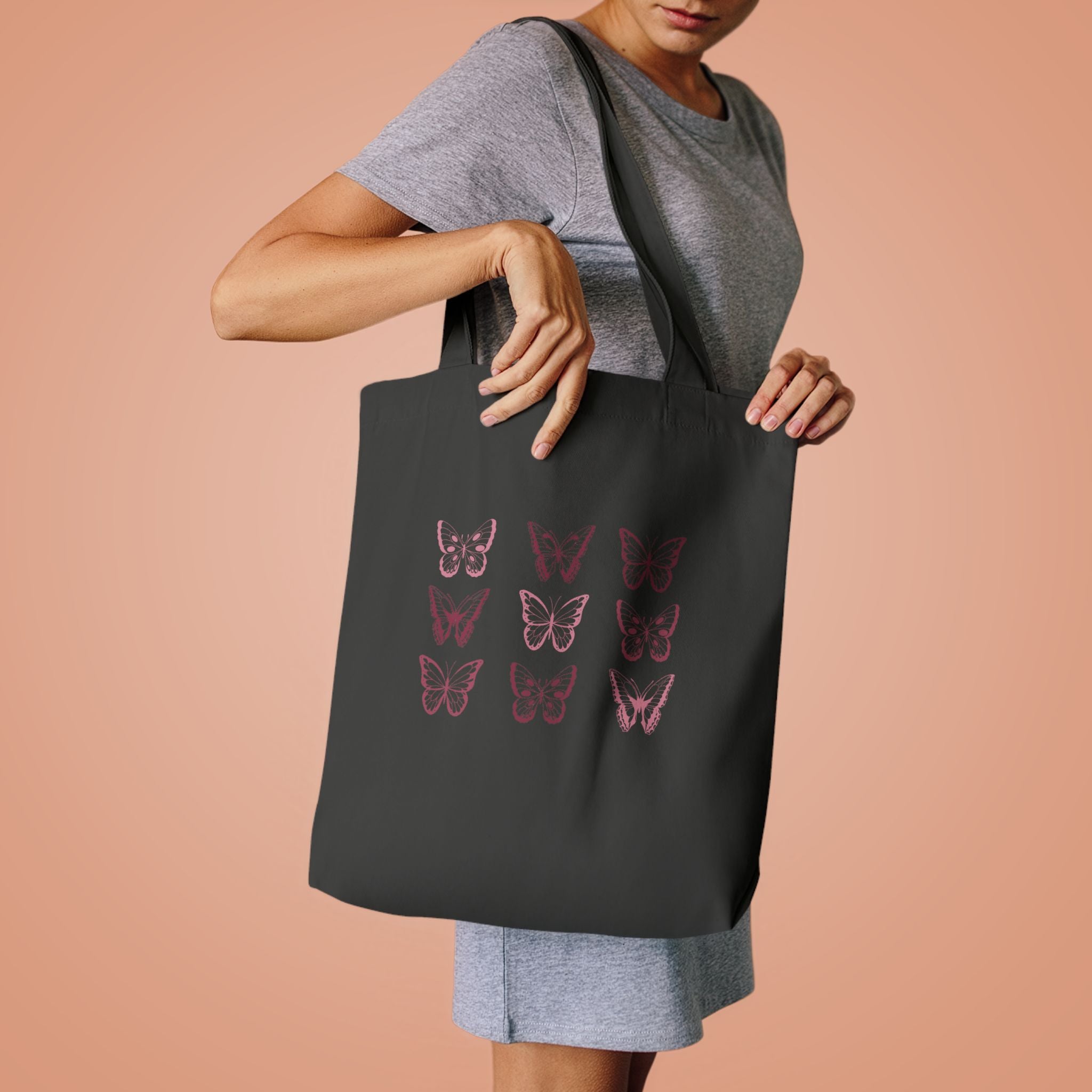 Butterfly Grid Tote Bag