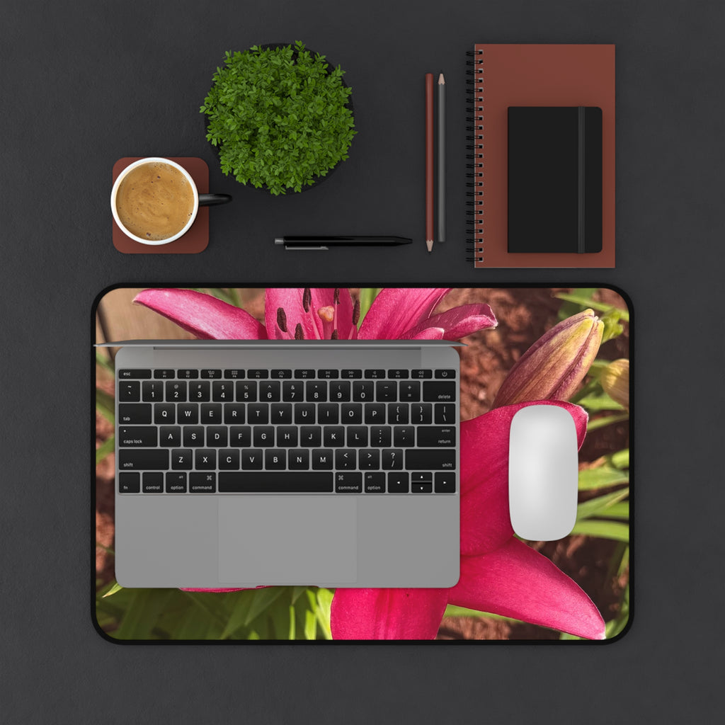 Pink Asiatic Lily Desk Mat