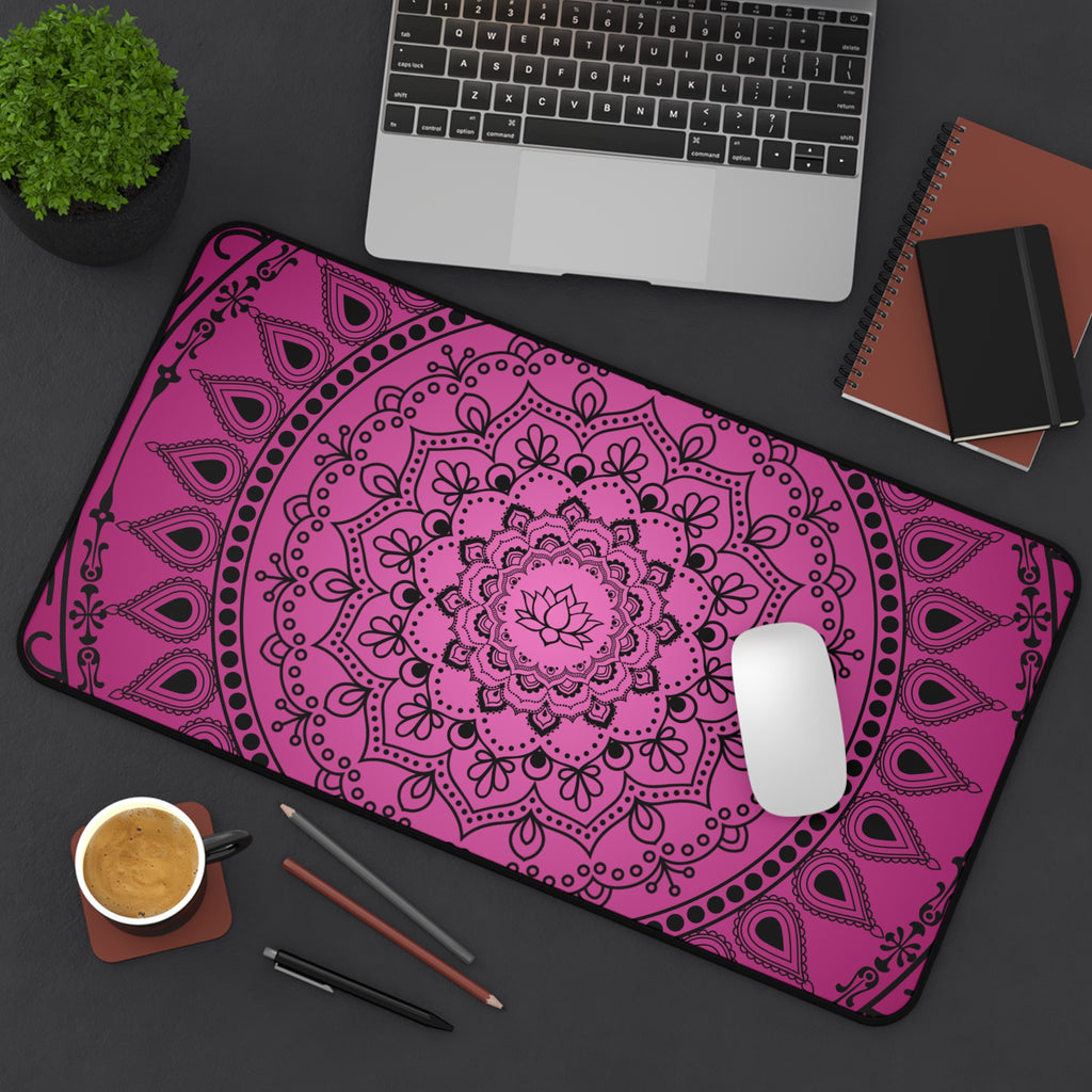 Pink Mandala Desk Mat