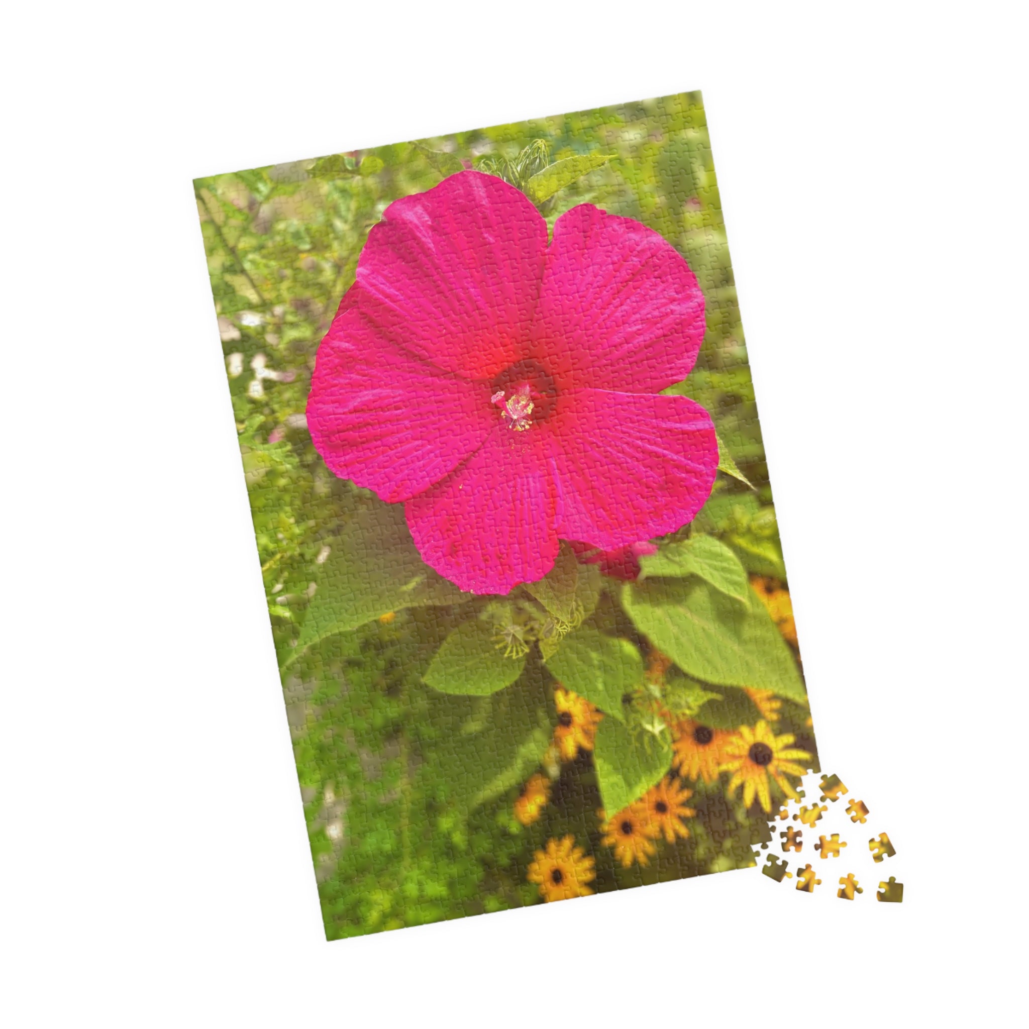 Hot Pink Hibiscus Jigsaw Puzzle