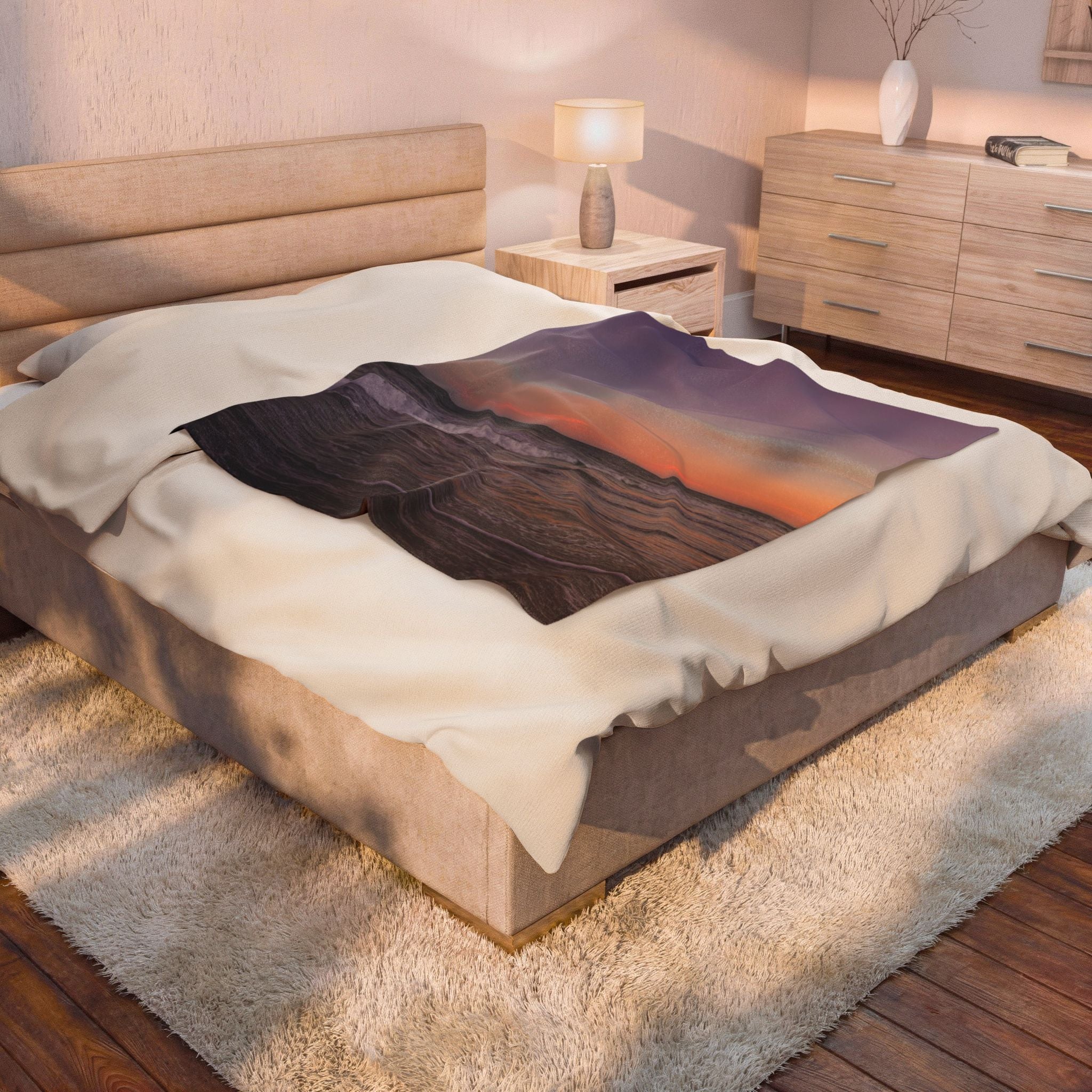 Pastel Beach Throw Blanket