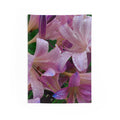 Rainy Pink Lilies Wall Tapestry