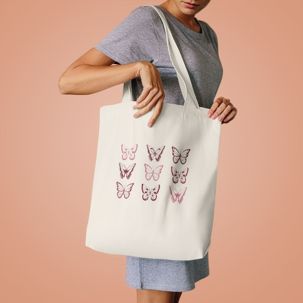 Butterfly Grid Tote Bag