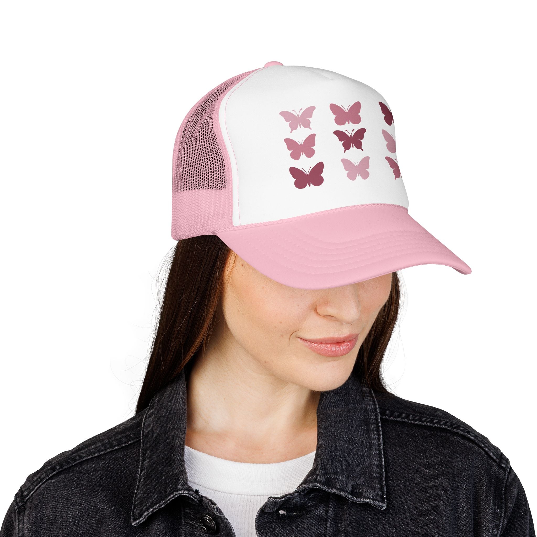 Butterfly Grid Trucker Hat- Solid