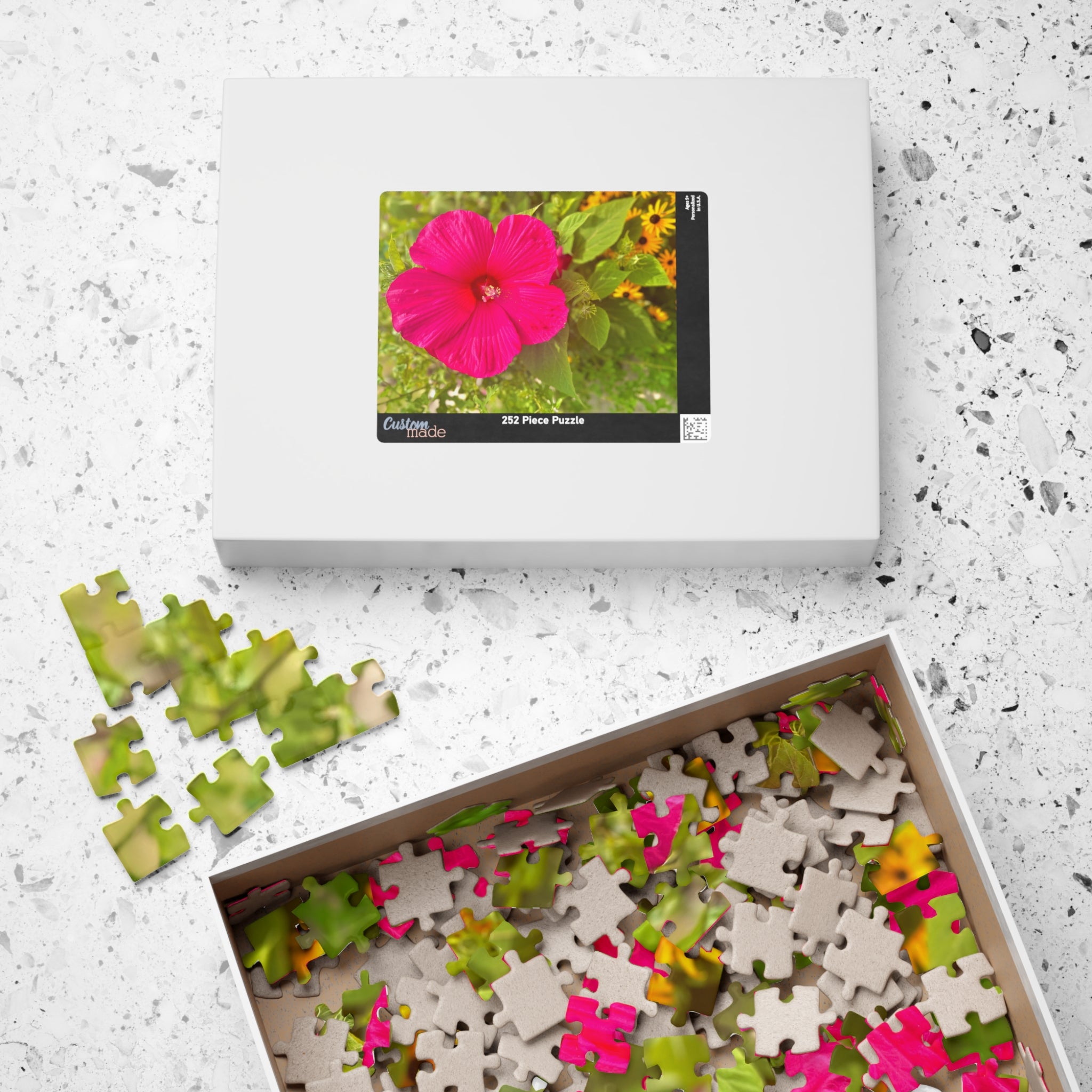 Hot Pink Hibiscus Jigsaw Puzzle
