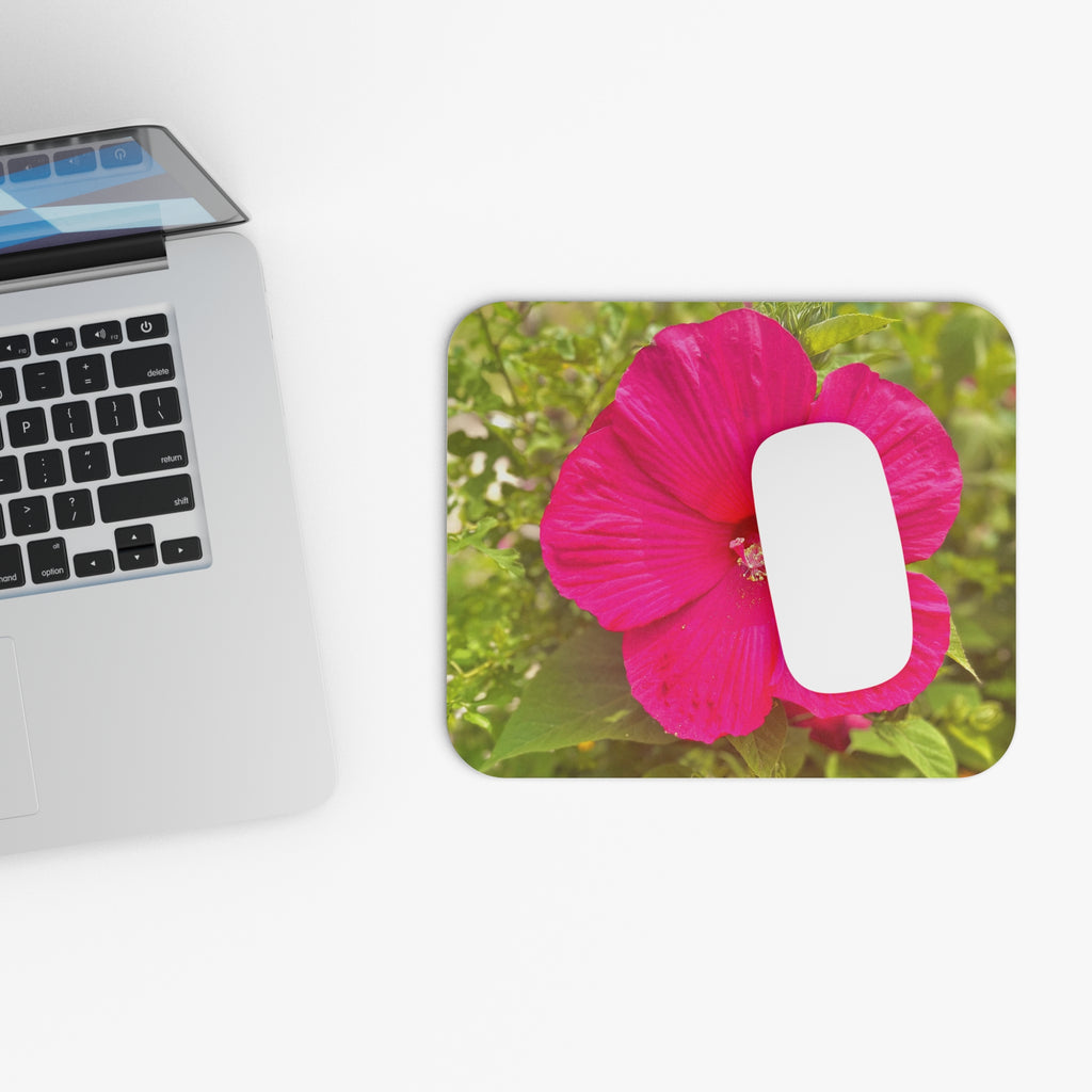 Hot Pink Hibiscus Mouse Pad