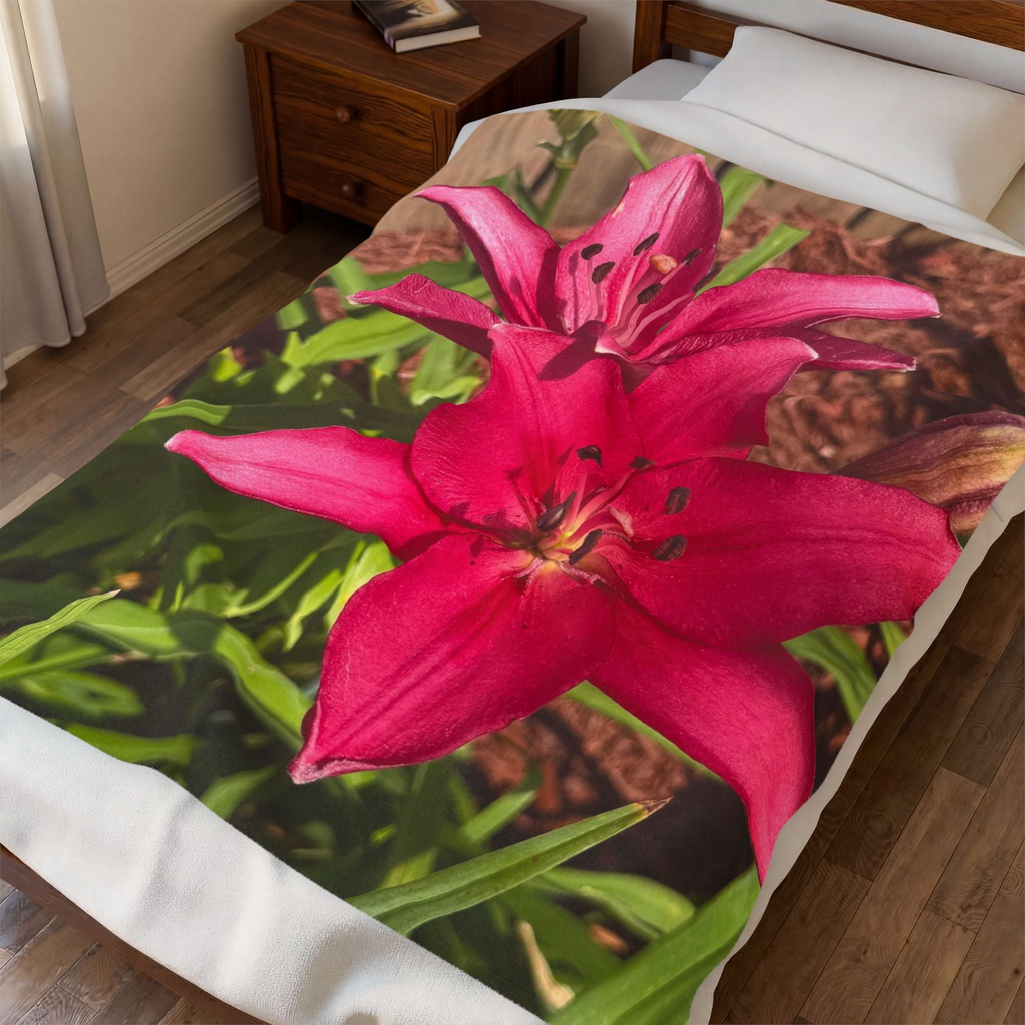 Pink Asiatic Lily Throw Blanket