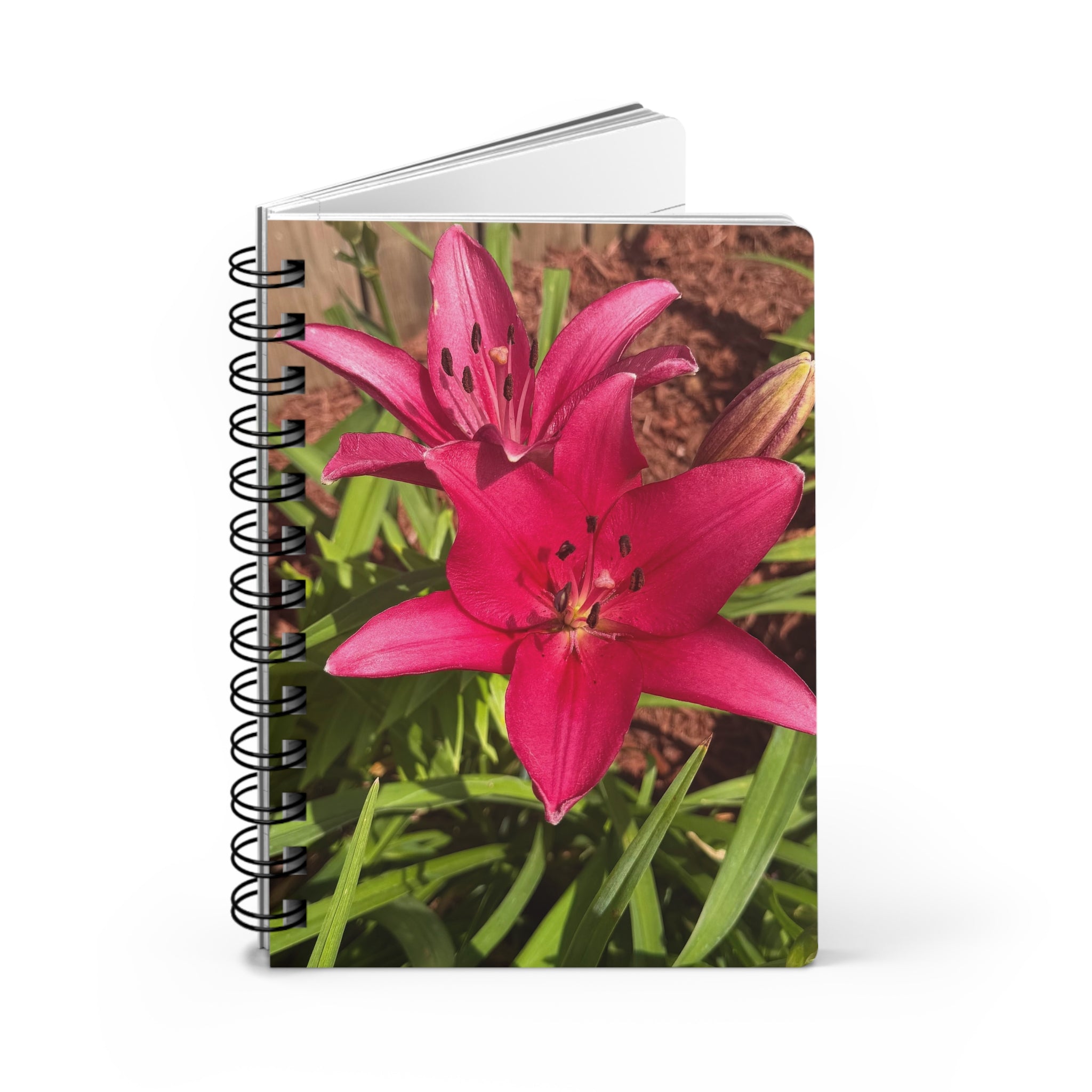 Pink Asiatic Lily Spiral Notebook