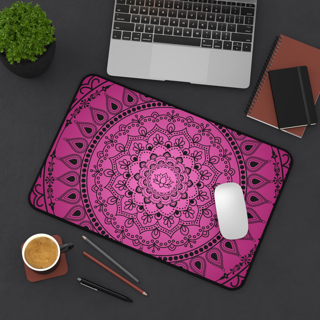 Pink Mandala Desk Mat