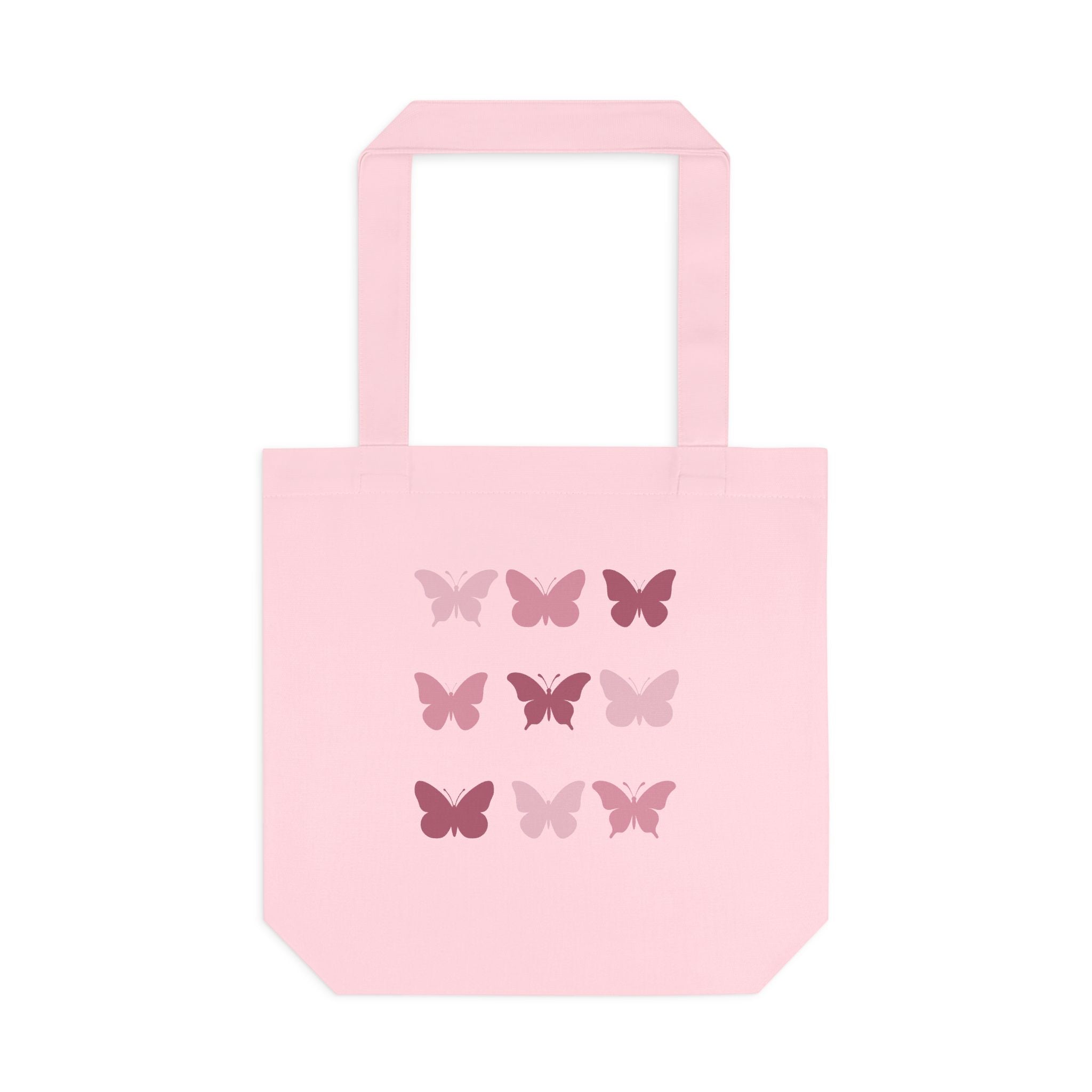 Solid Butterfly Grid Tote Bag