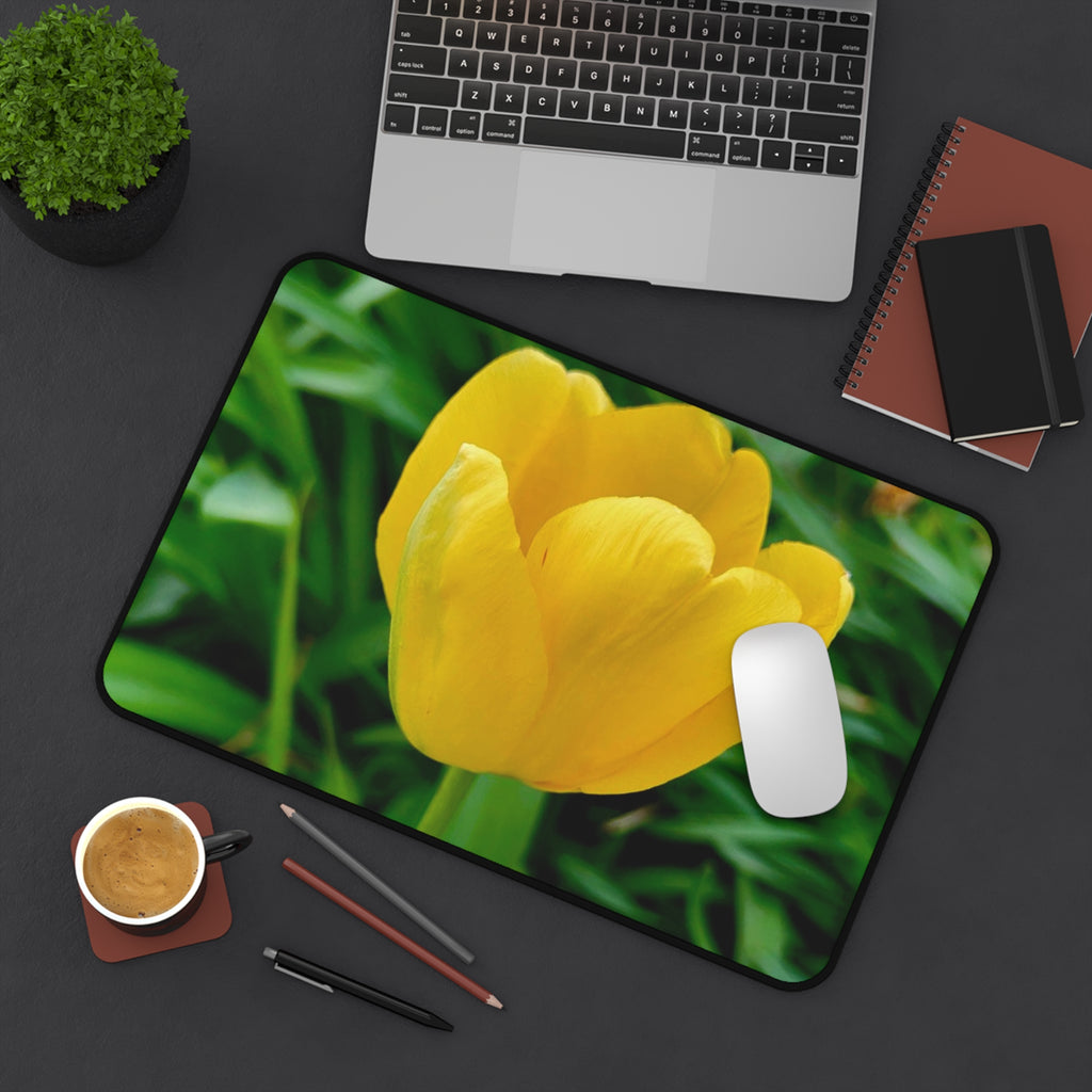 Yellow Tulip Desk Mat