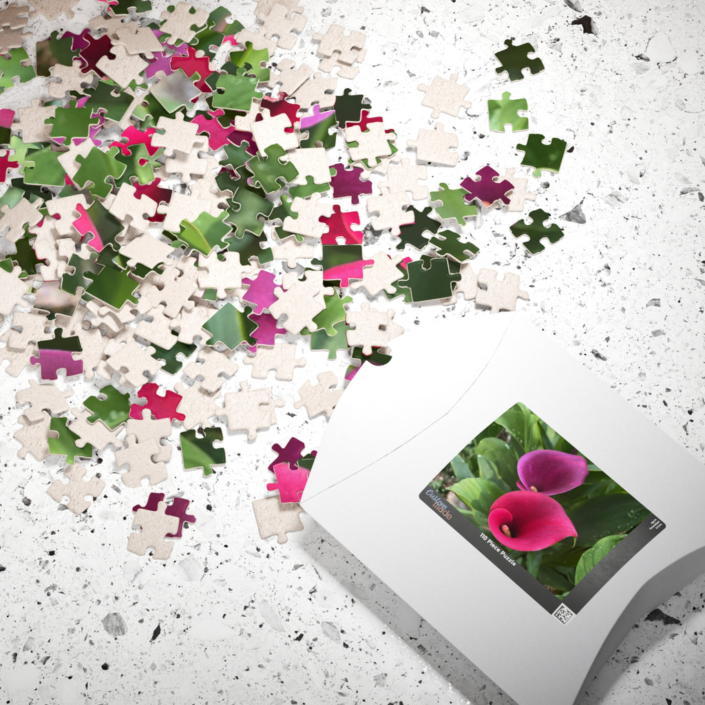 Two Pink Calla Lilies Jigsaw Puzzle