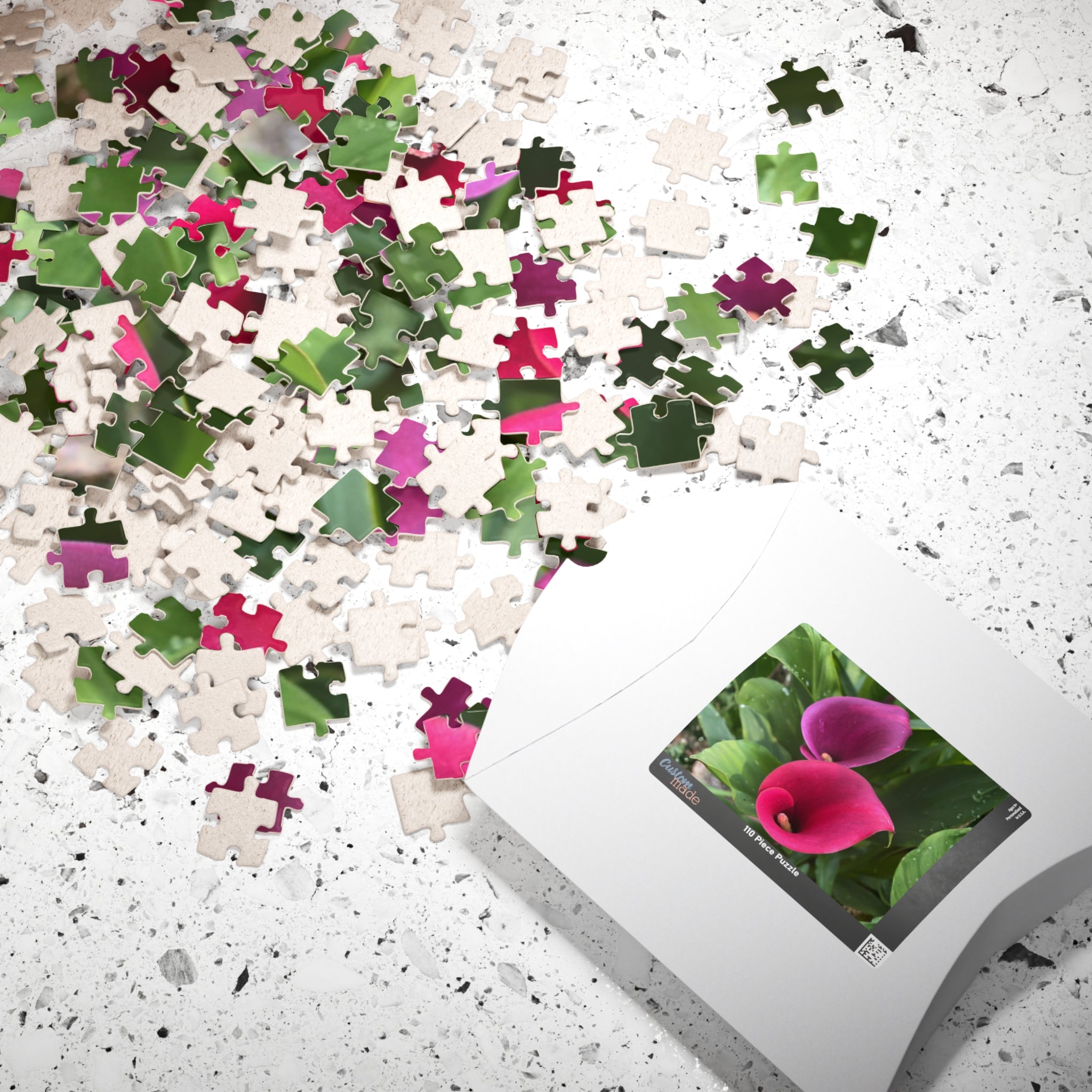 Two Pink Calla Lilies Jigsaw Puzzle