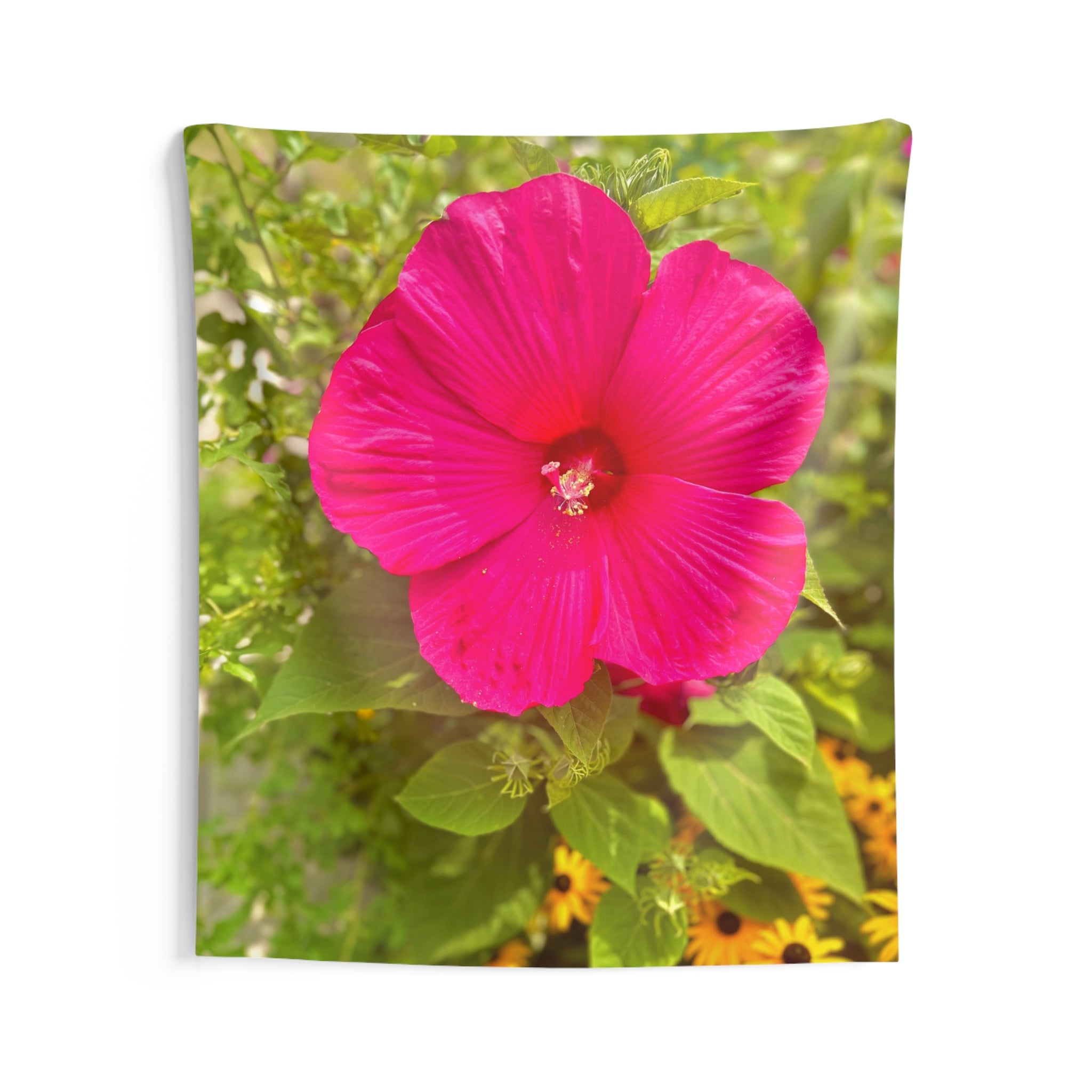 Hot Pink Hibiscus Wall Tapestries