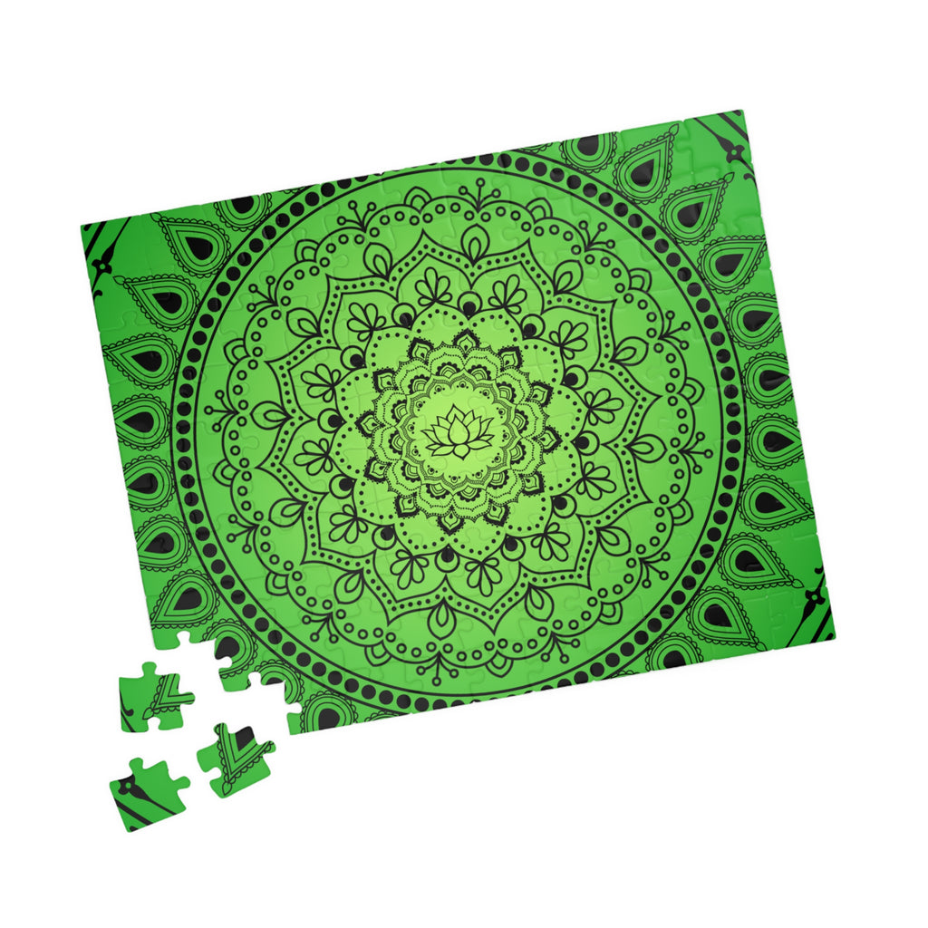 Green Mandala Jigsaw Puzzle