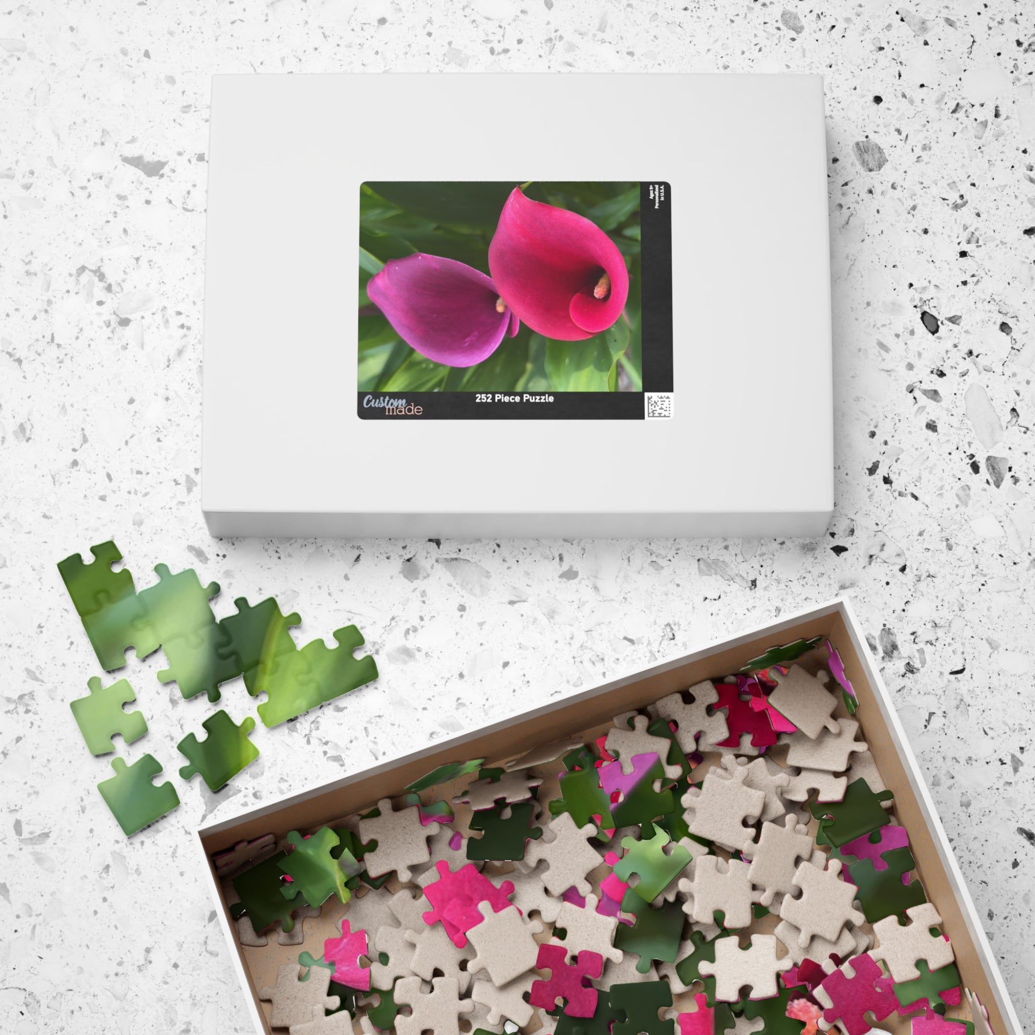 Two Pink Calla Lilies Jigsaw Puzzle