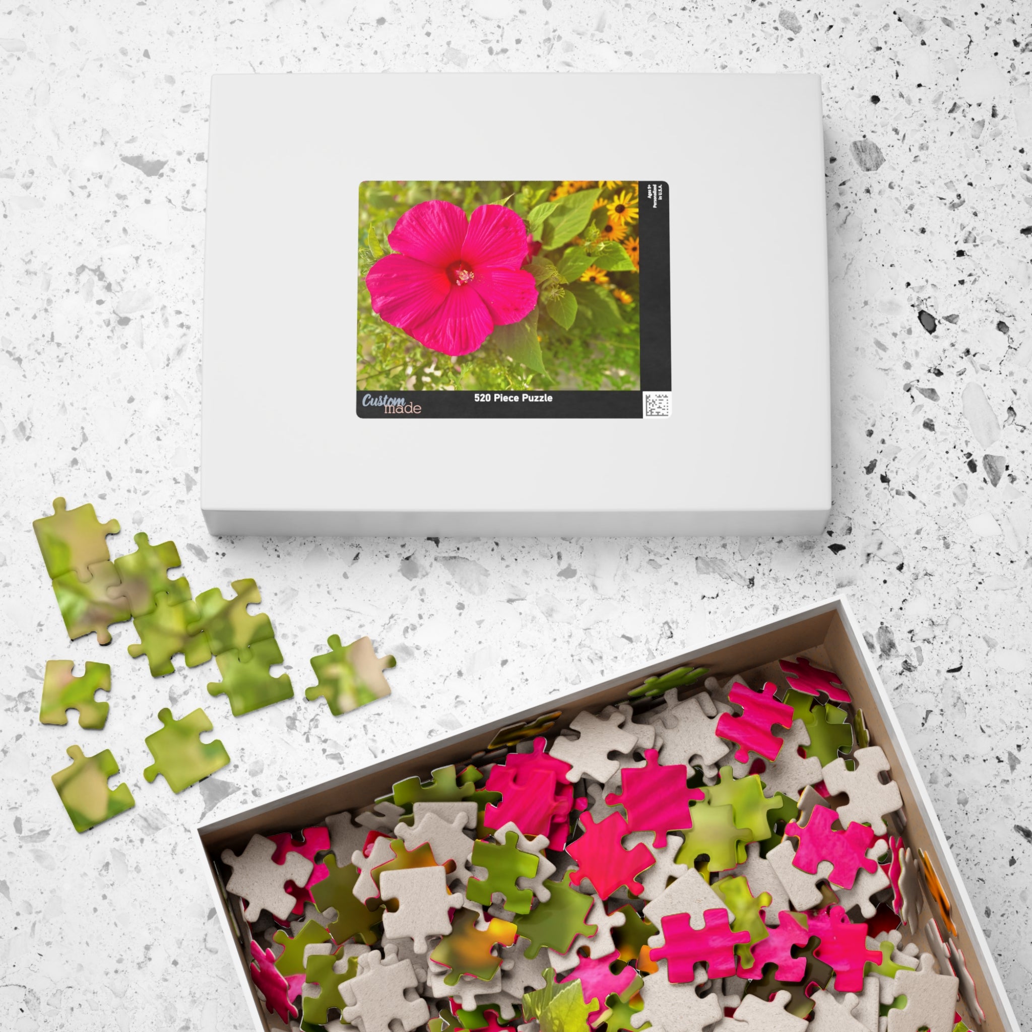 Hot Pink Hibiscus Jigsaw Puzzle