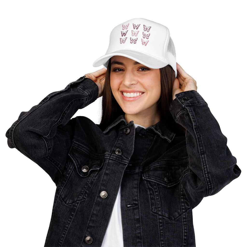 Butterfly Grid Trucker Hat