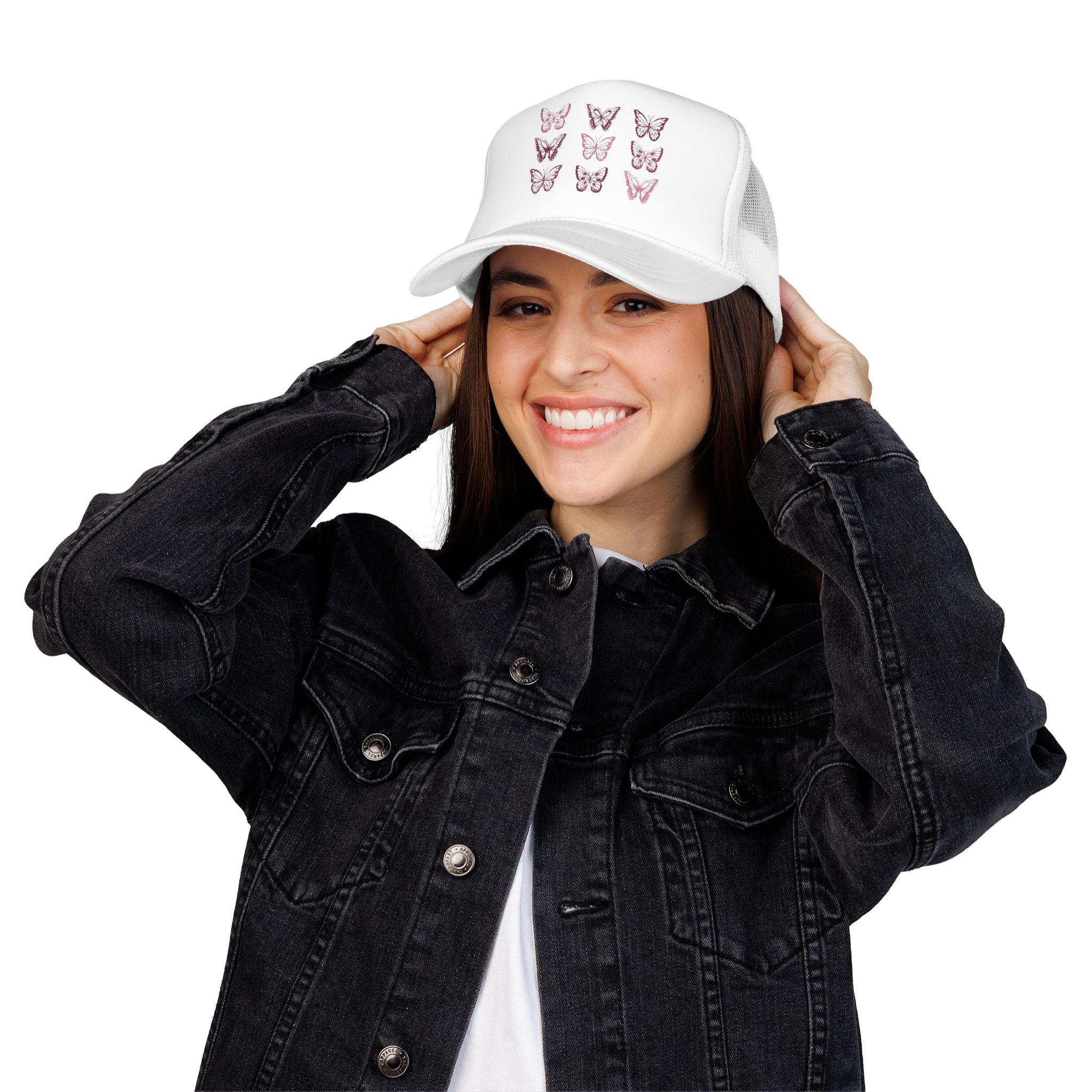 Butterfly Grid Trucker Hat