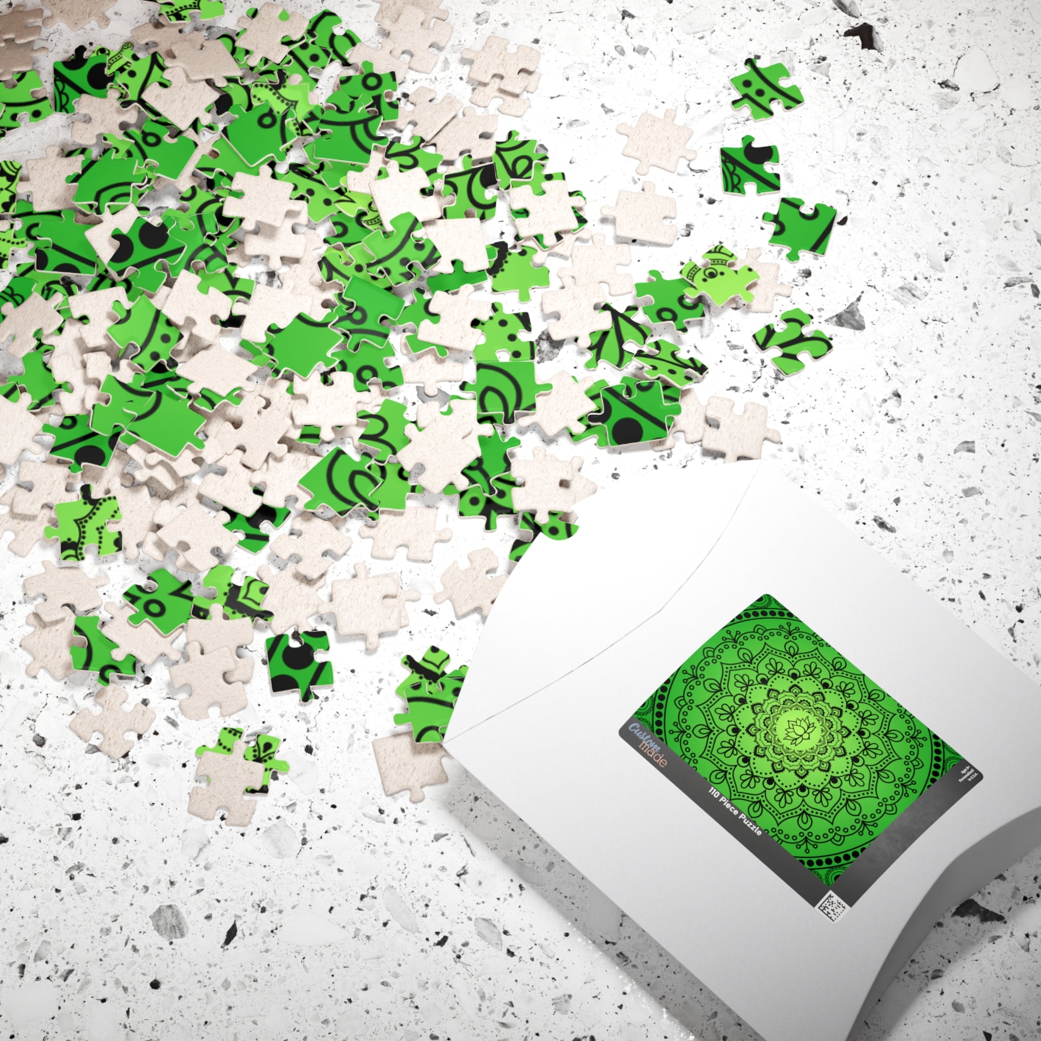 Green Mandala Jigsaw Puzzle