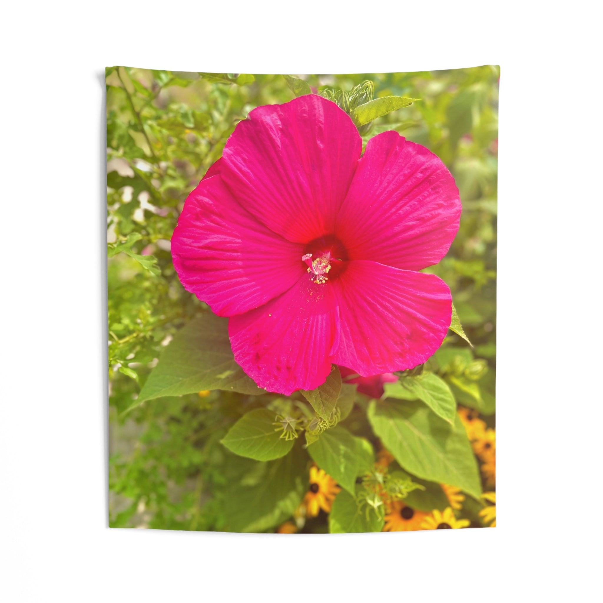 Hot Pink Hibiscus Wall Tapestries