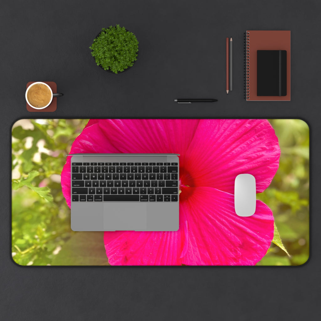 Hot Pink Hibiscus Desk Mat