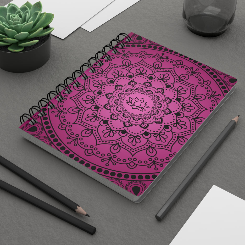 Pink Mandala Spiral Journal