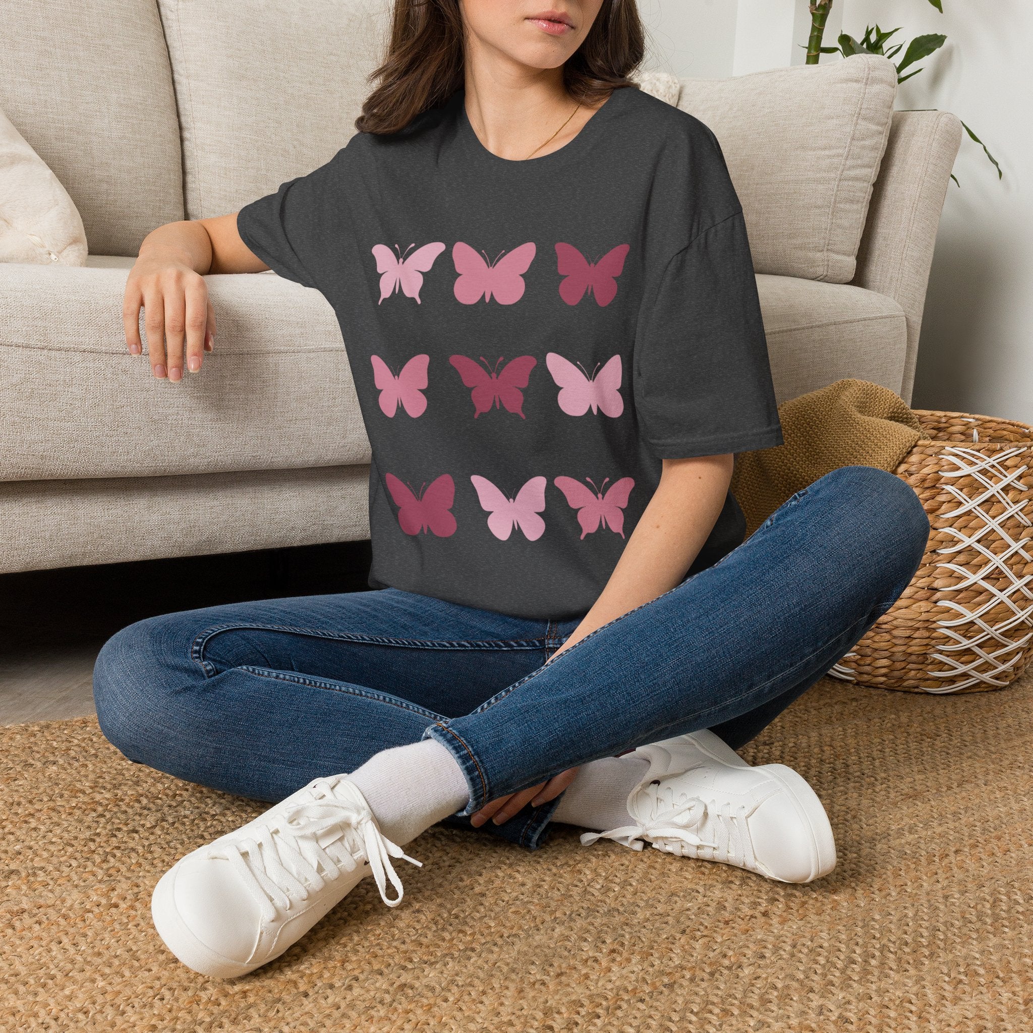 Butterfly Grid T‑Shirt — Solid