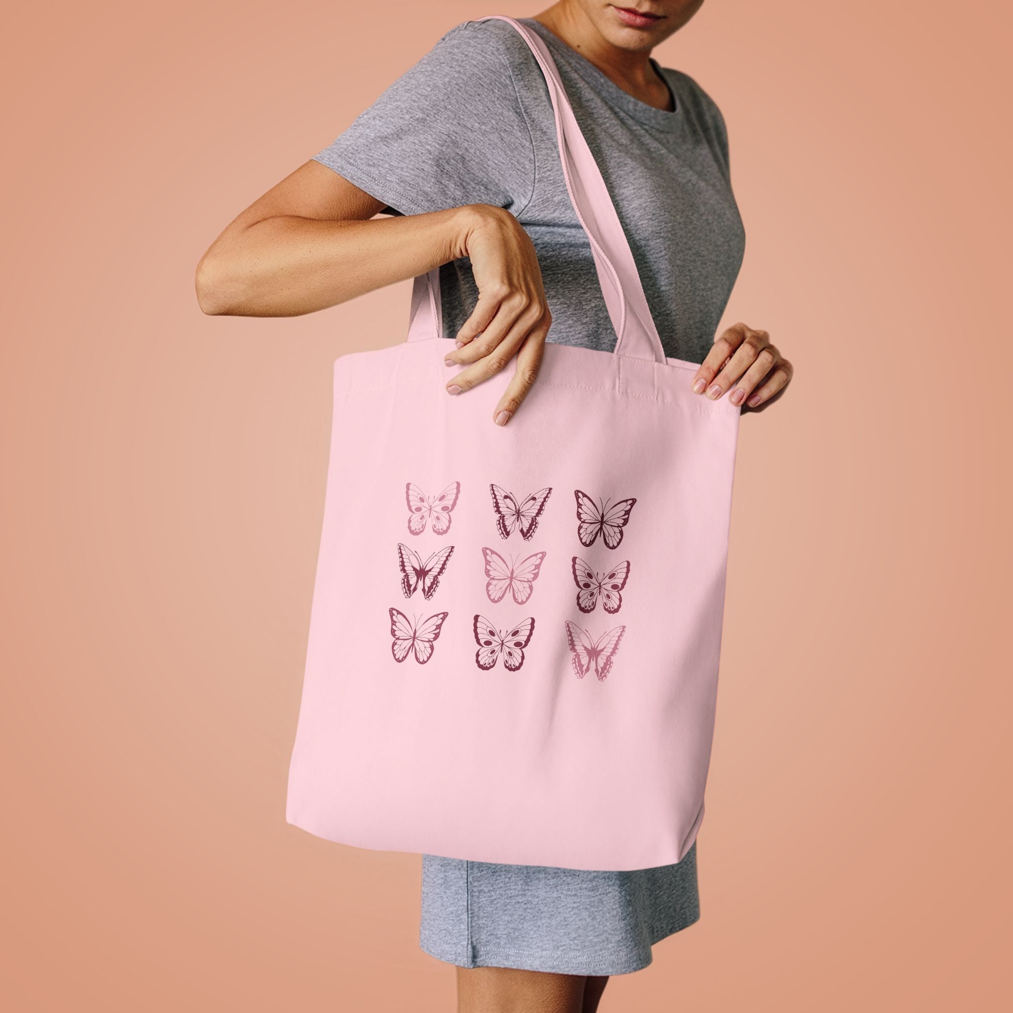 Butterfly Grid Tote Bag