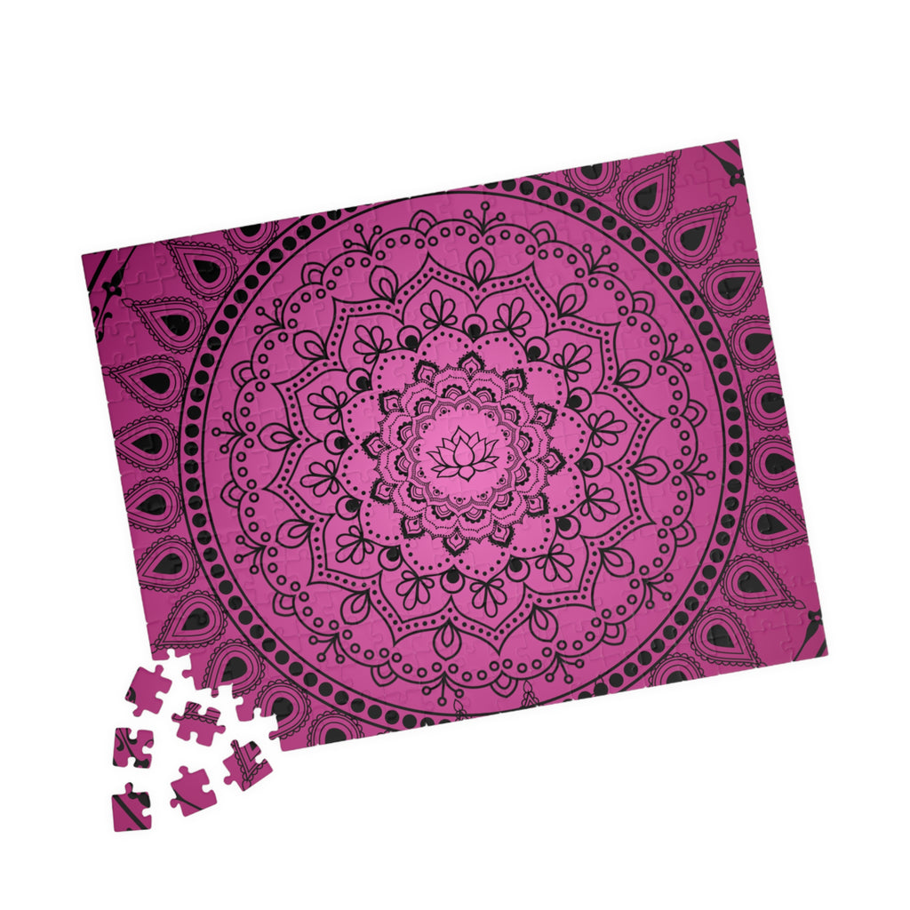 Pink Mandala Lotus Jigsaw Puzzle