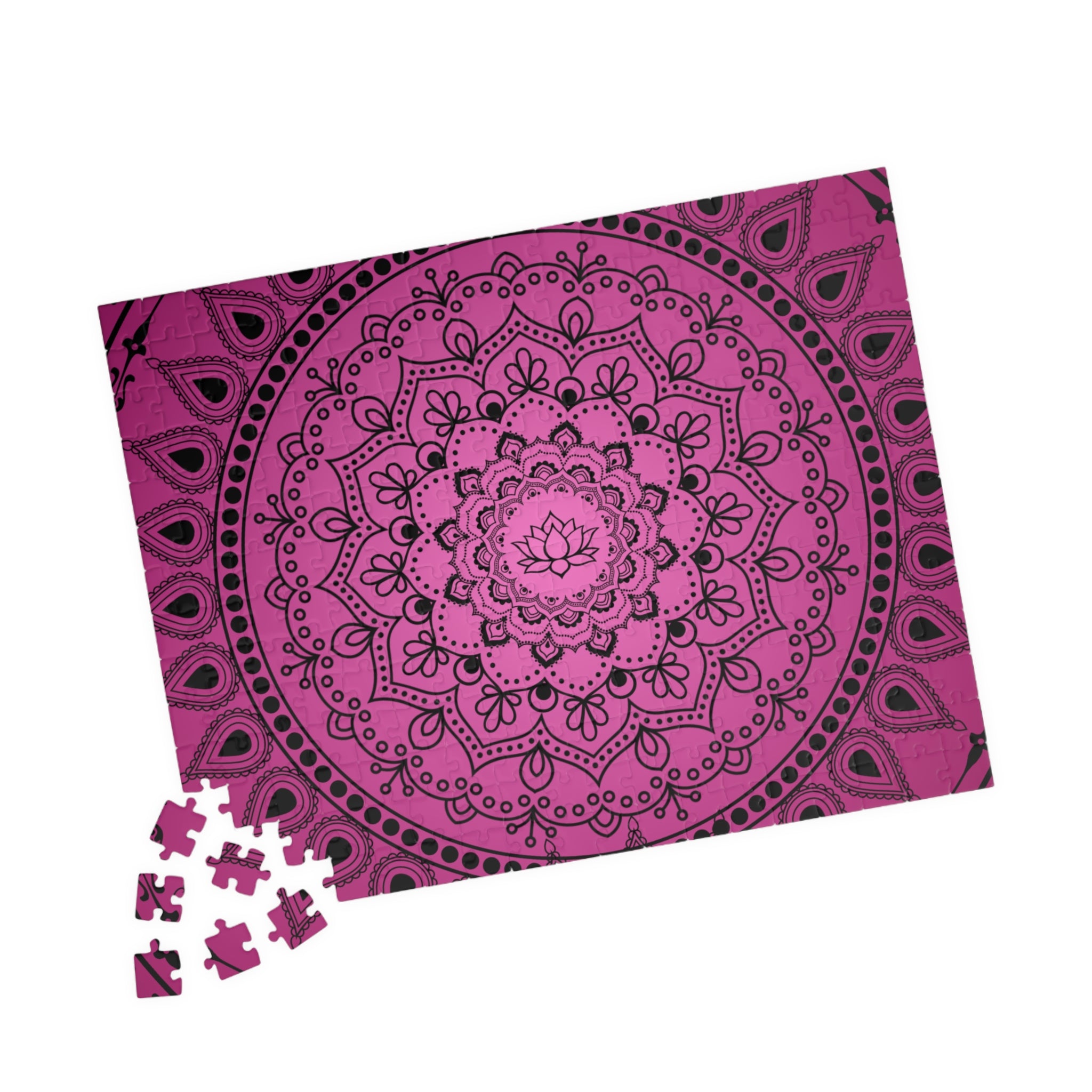 Pink Mandala Lotus Jigsaw Puzzle