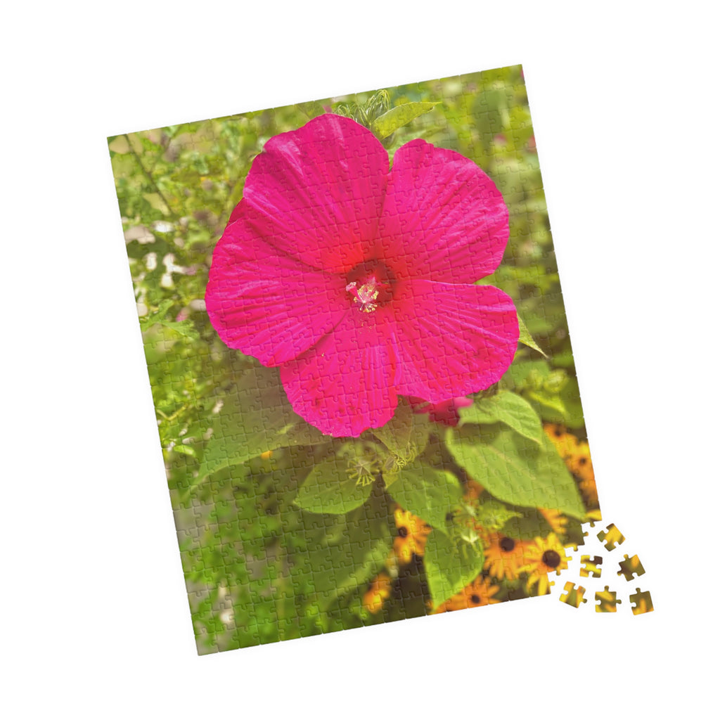 Hot Pink Hibiscus Jigsaw Puzzle