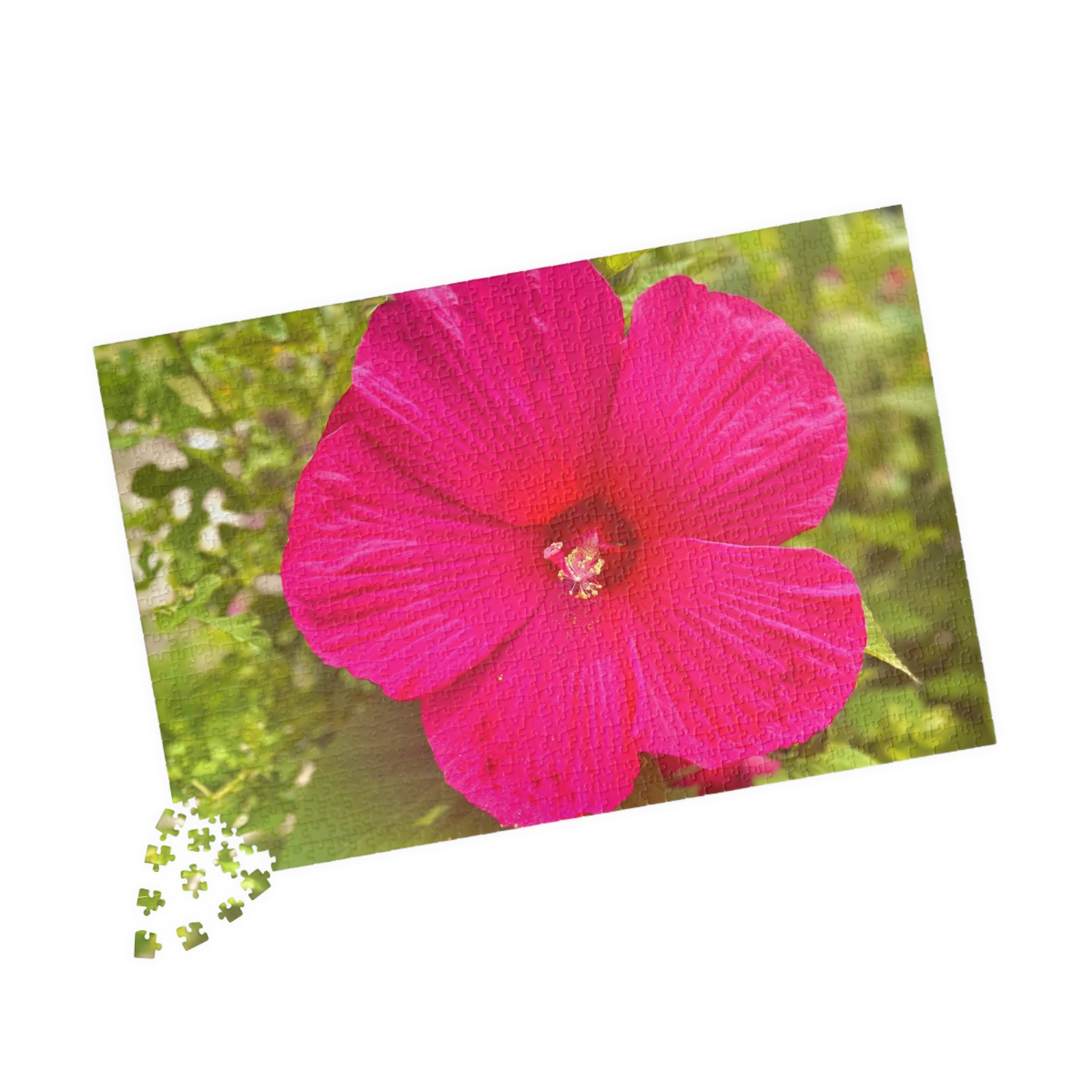 Hot Pink Hibiscus Jigsaw Puzzle