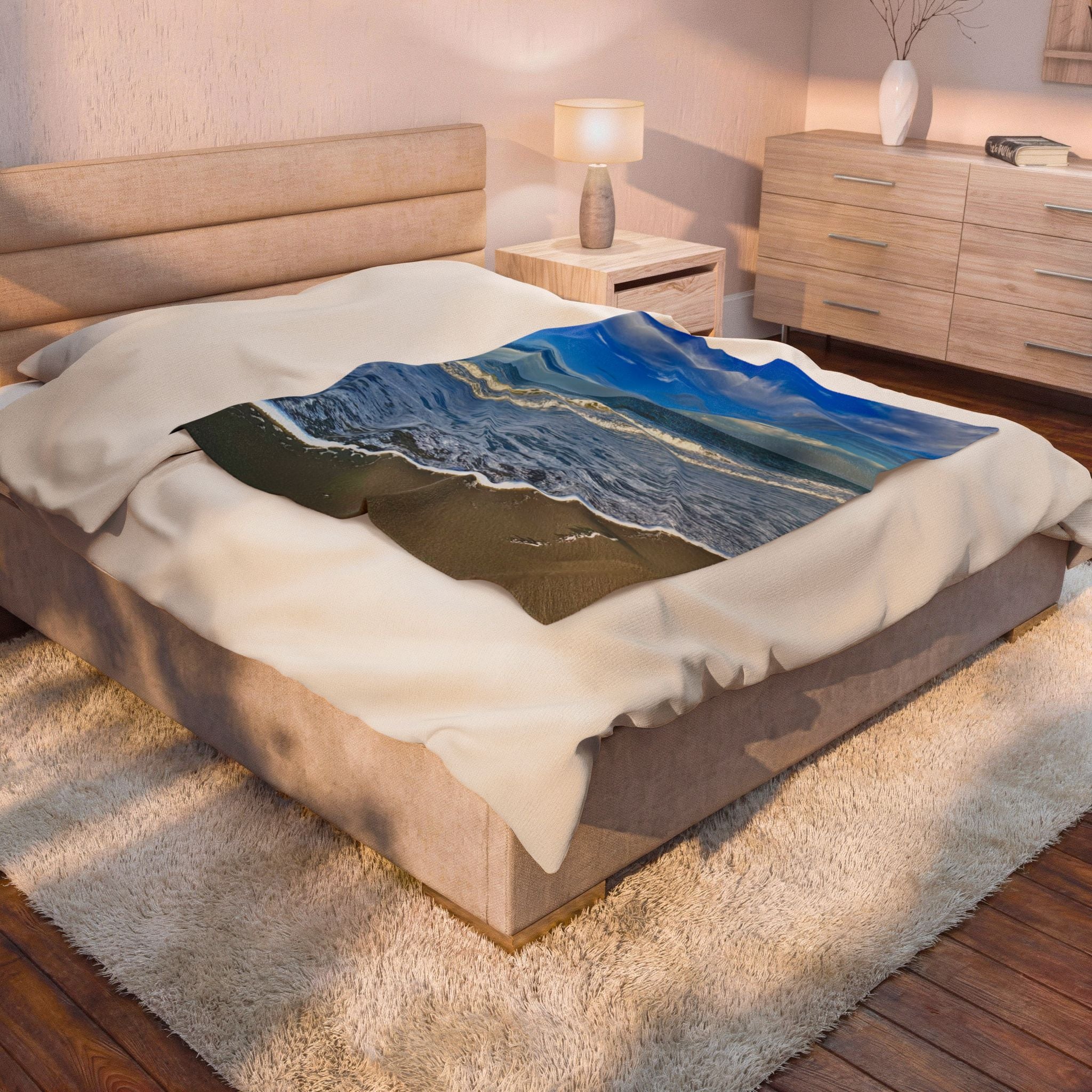 Turquoise Beach Throw Blanket